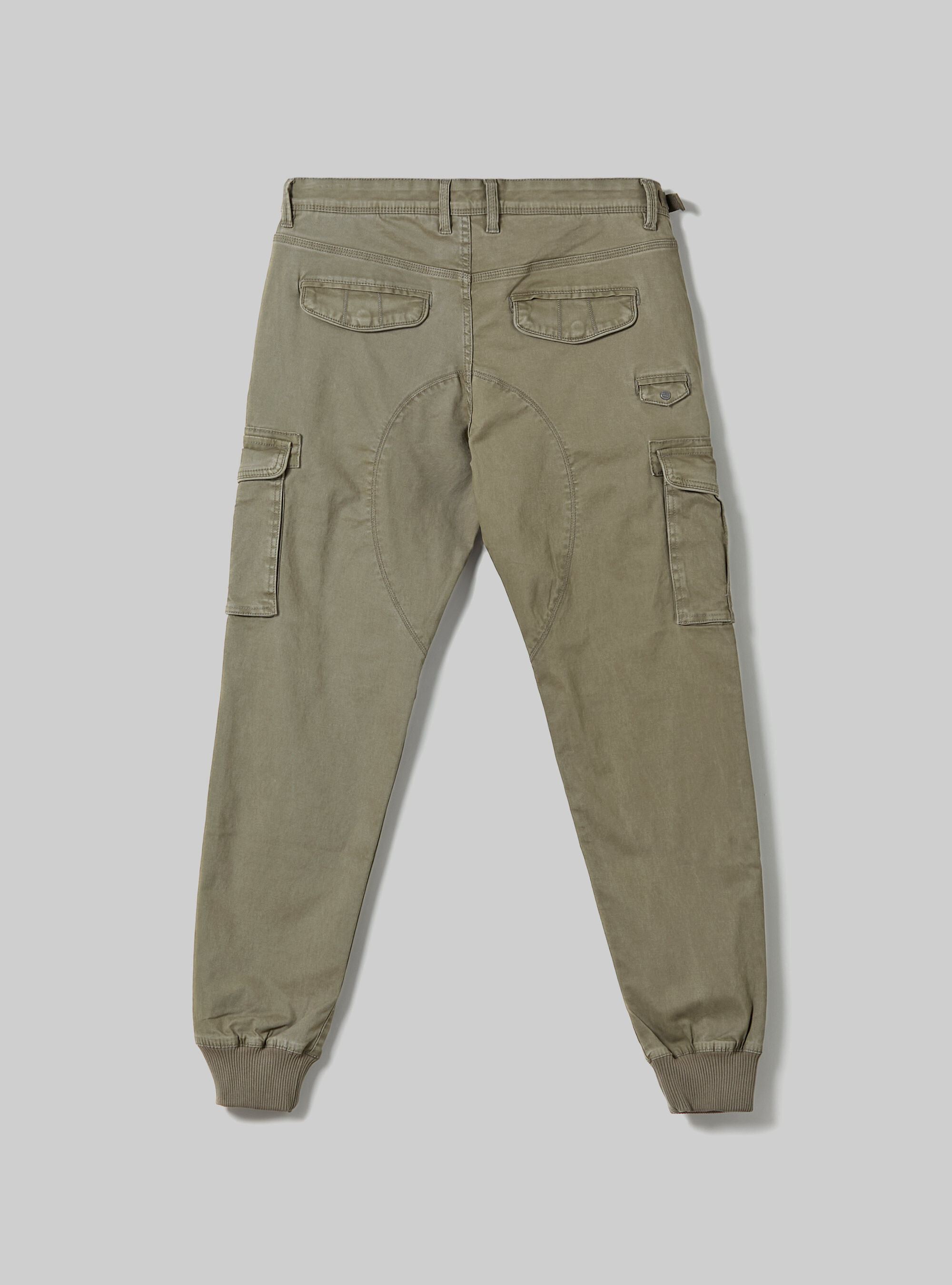 Cotton cargo trousers with elastic band