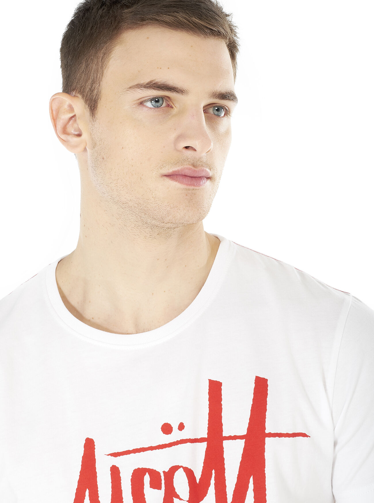 Maglietta con logo frontale, C099 WHITE