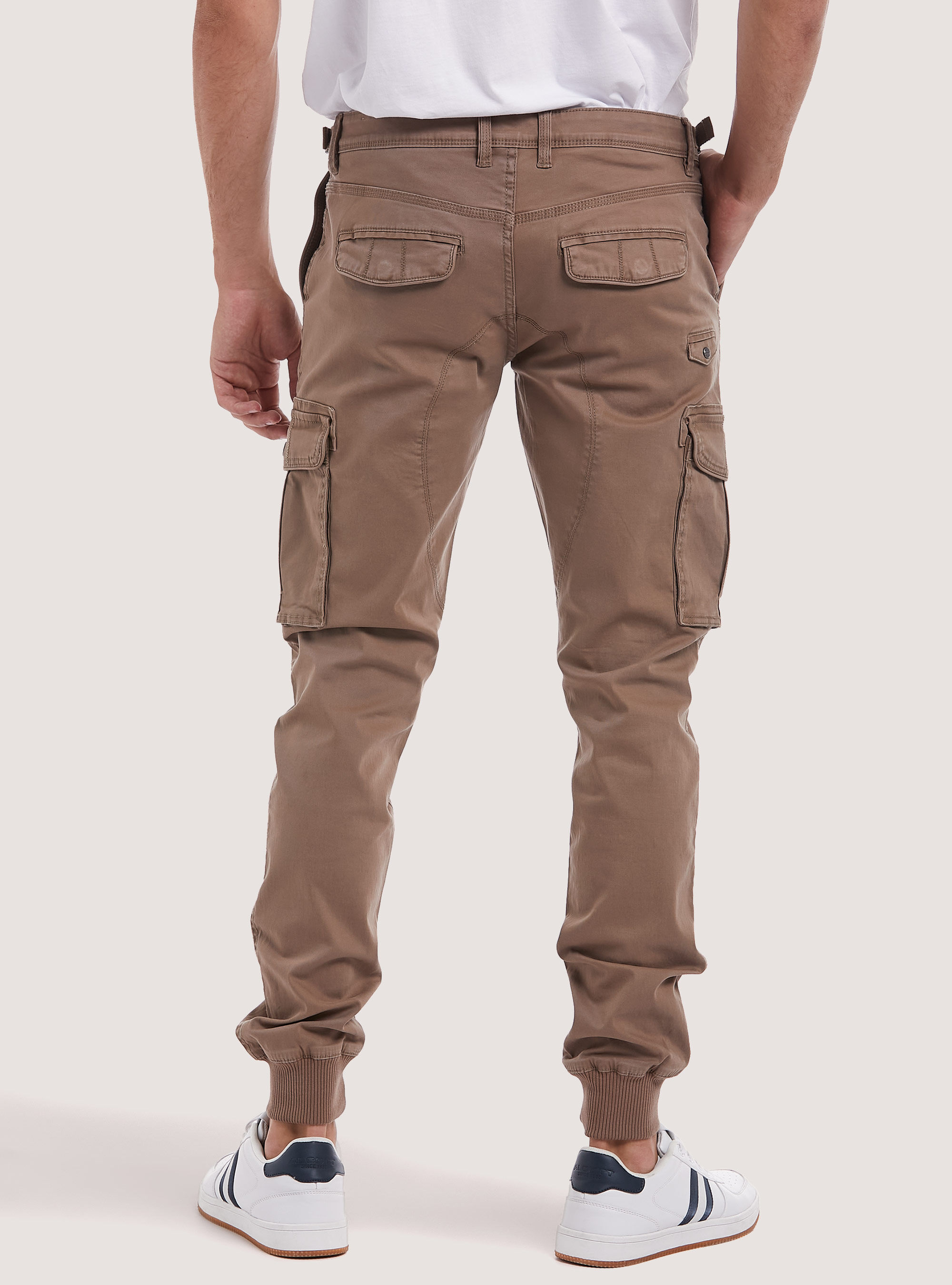 Cotton cargo trousers with elastic band Cotton cargo trousers with elastic band