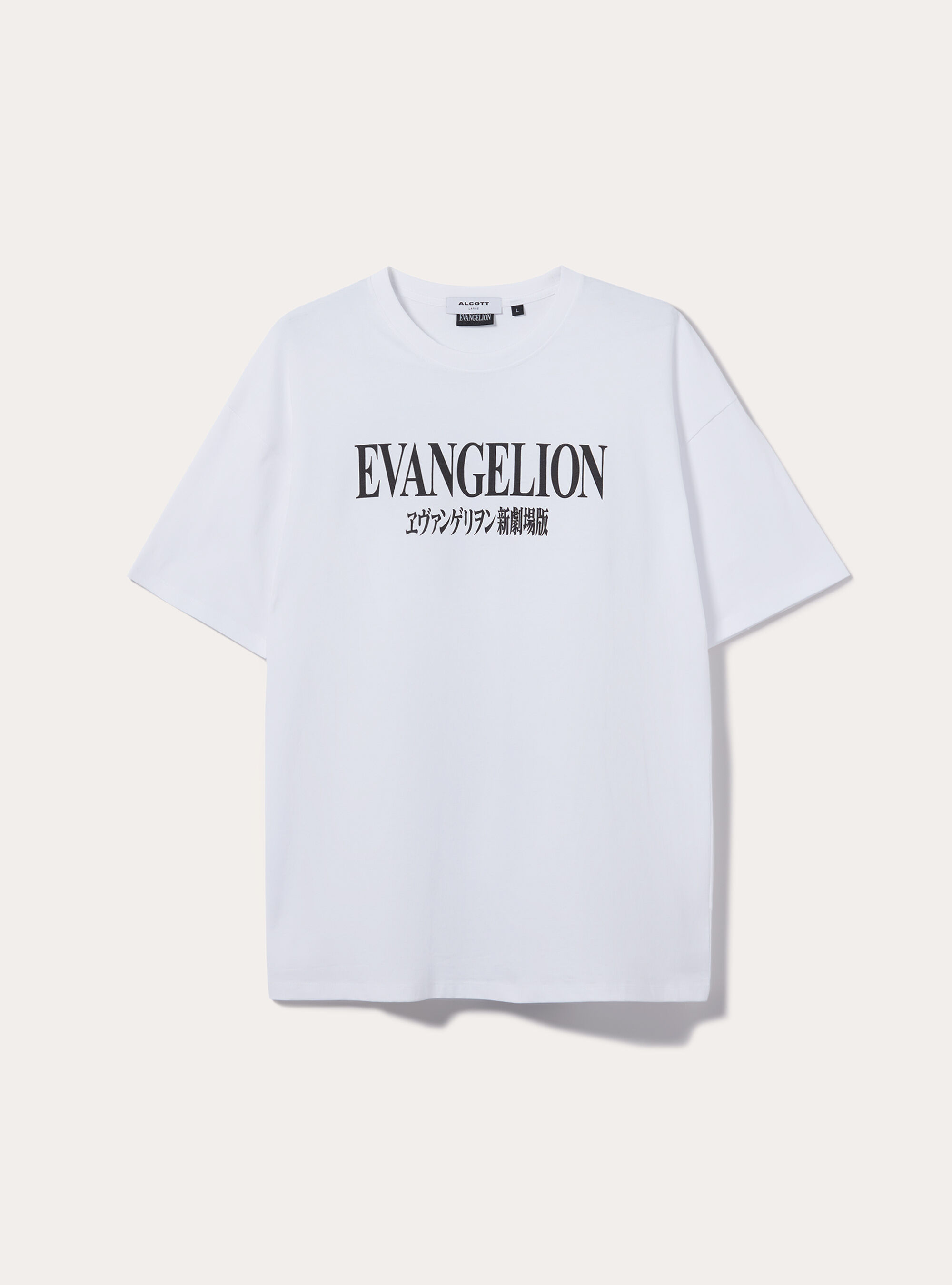 Evangelion / Alcott T-shirt, WH3 WHITE