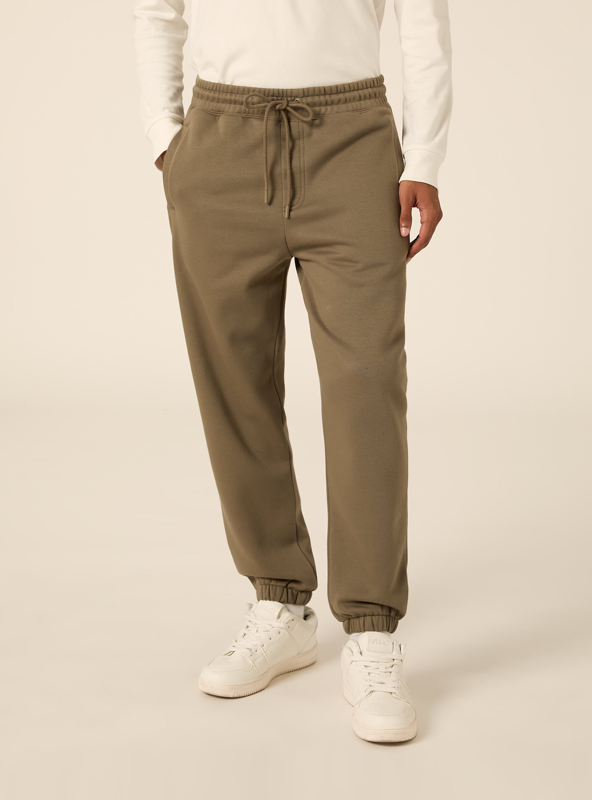 Jogger basico con coulisse ed elastico in vita, KY2 KAKY MEDIUM