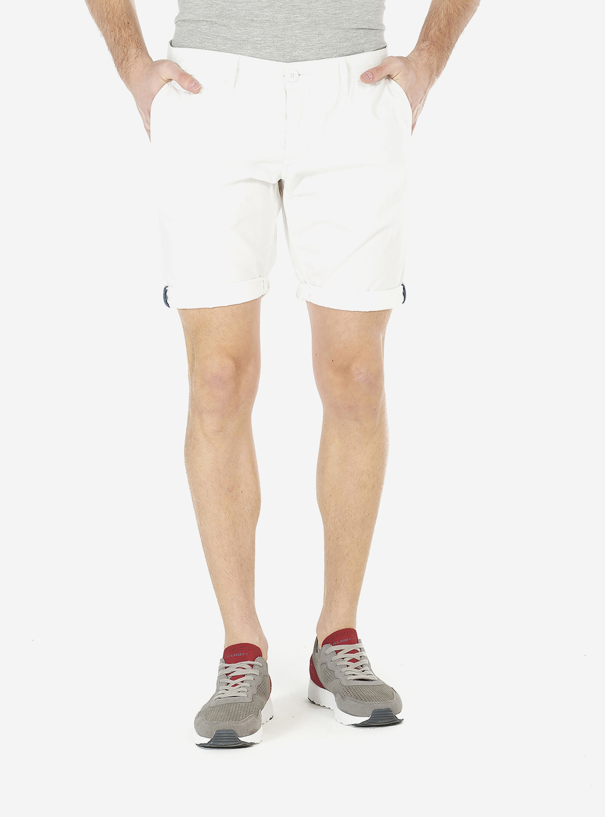 Bermuda basic in canvas, C099 WHITE