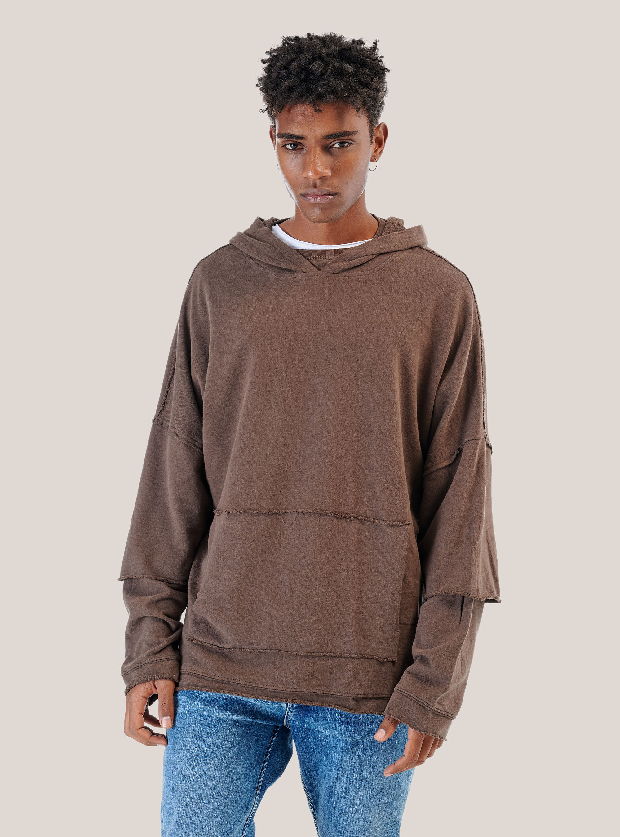 plain brown sweatshirt