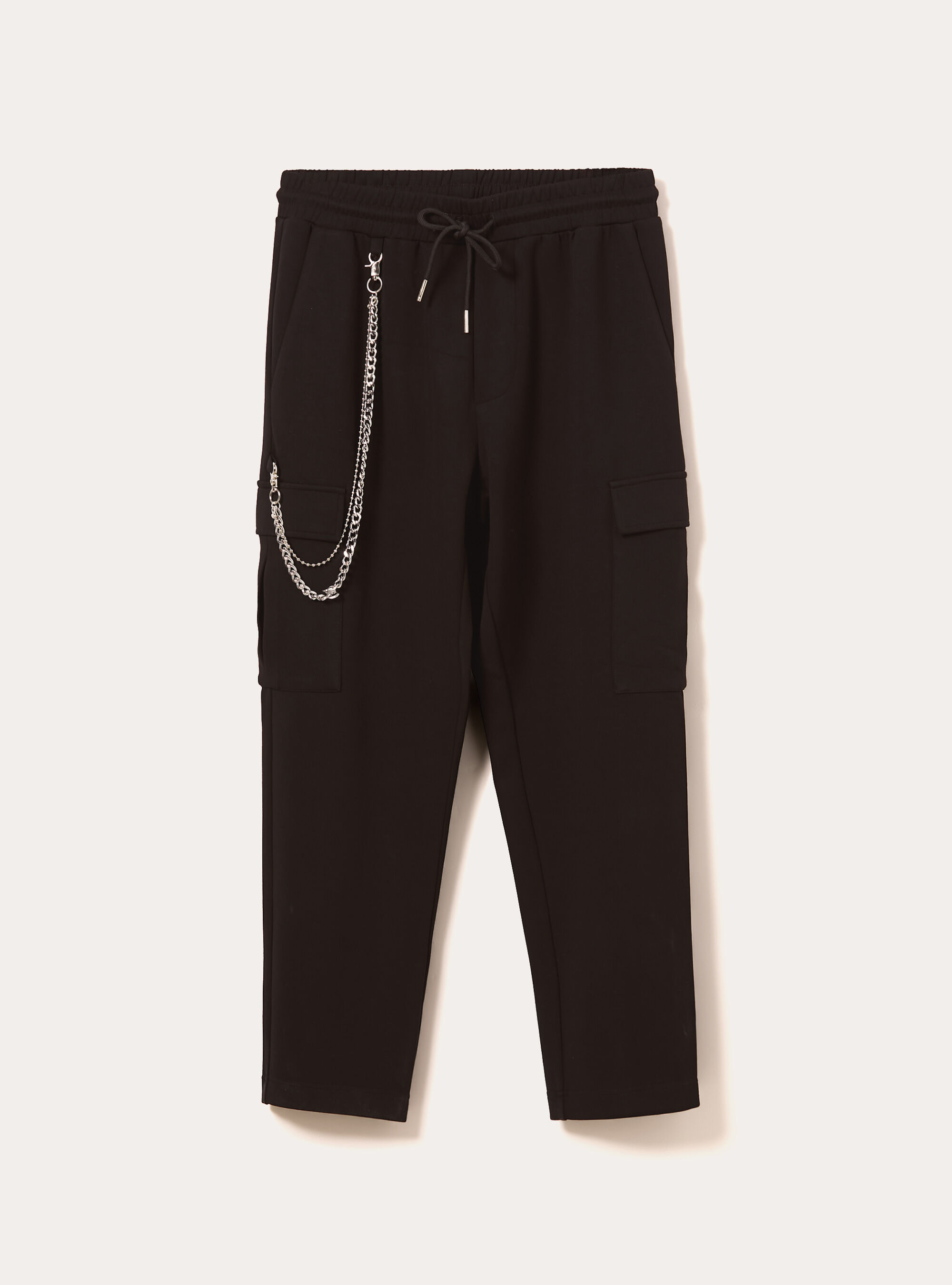 Pantaloni jogger cargo soft touch, BK1 BLACK