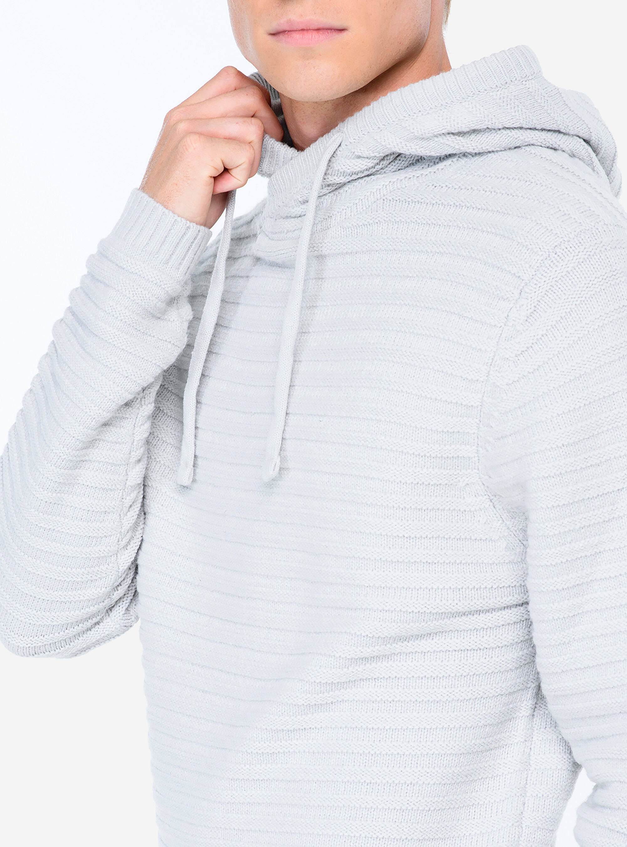 PULLOVER WITH HOOD, C184 PEARL