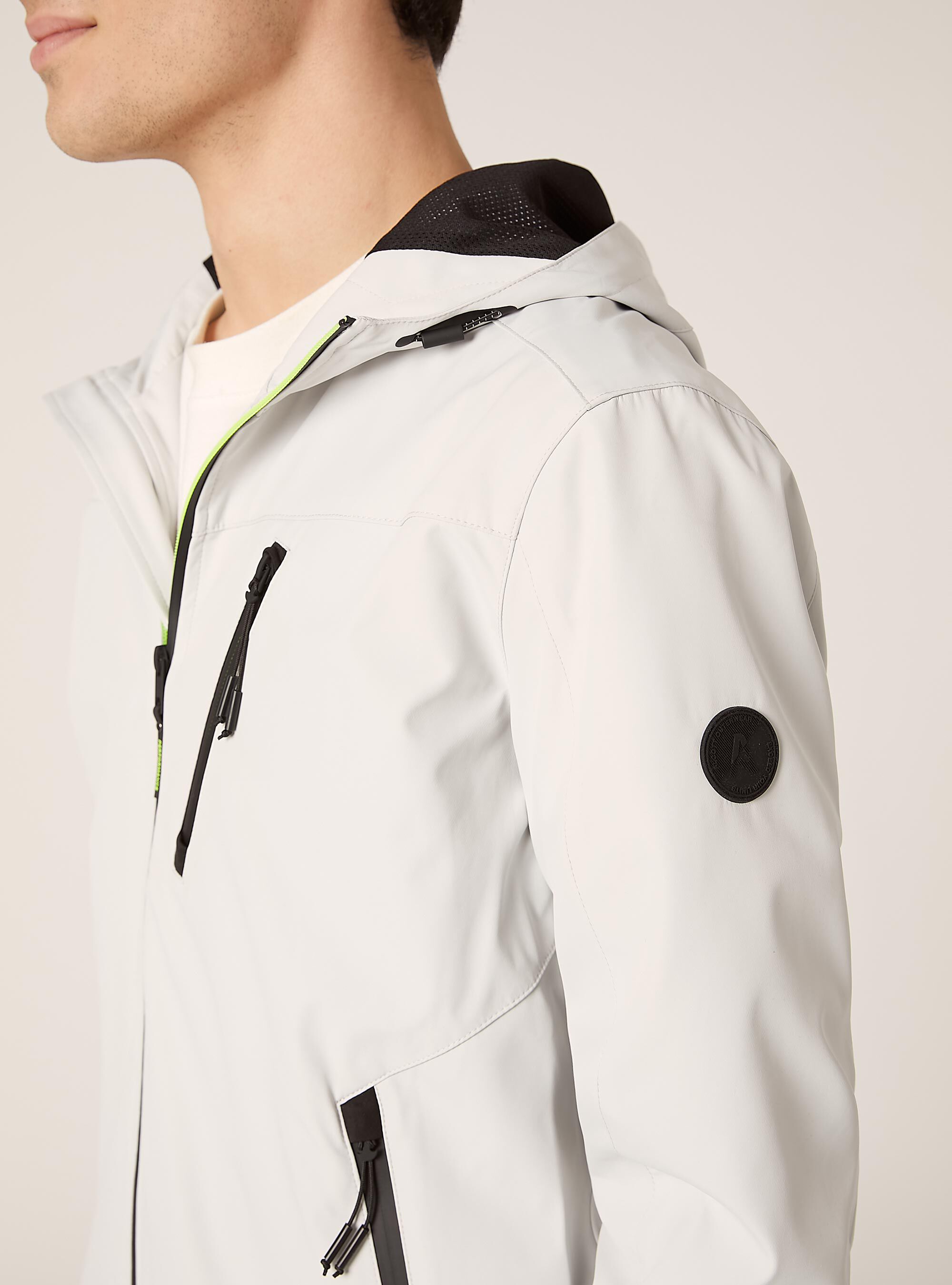 Cazadora cortaviento con capucha, WH1 OFF WHITE