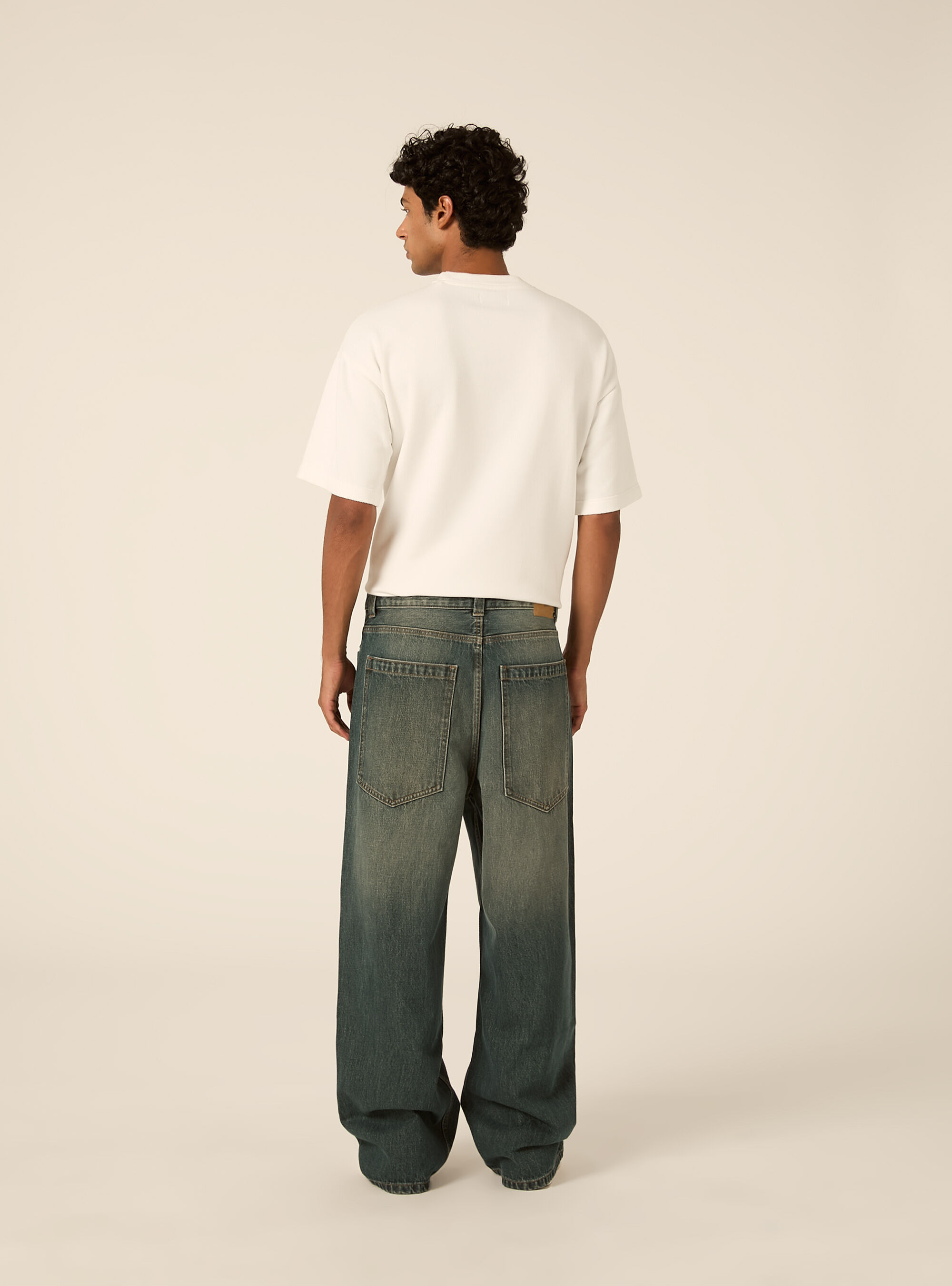 Jeans super baggy, D100 BLUE DARK OVERDYE