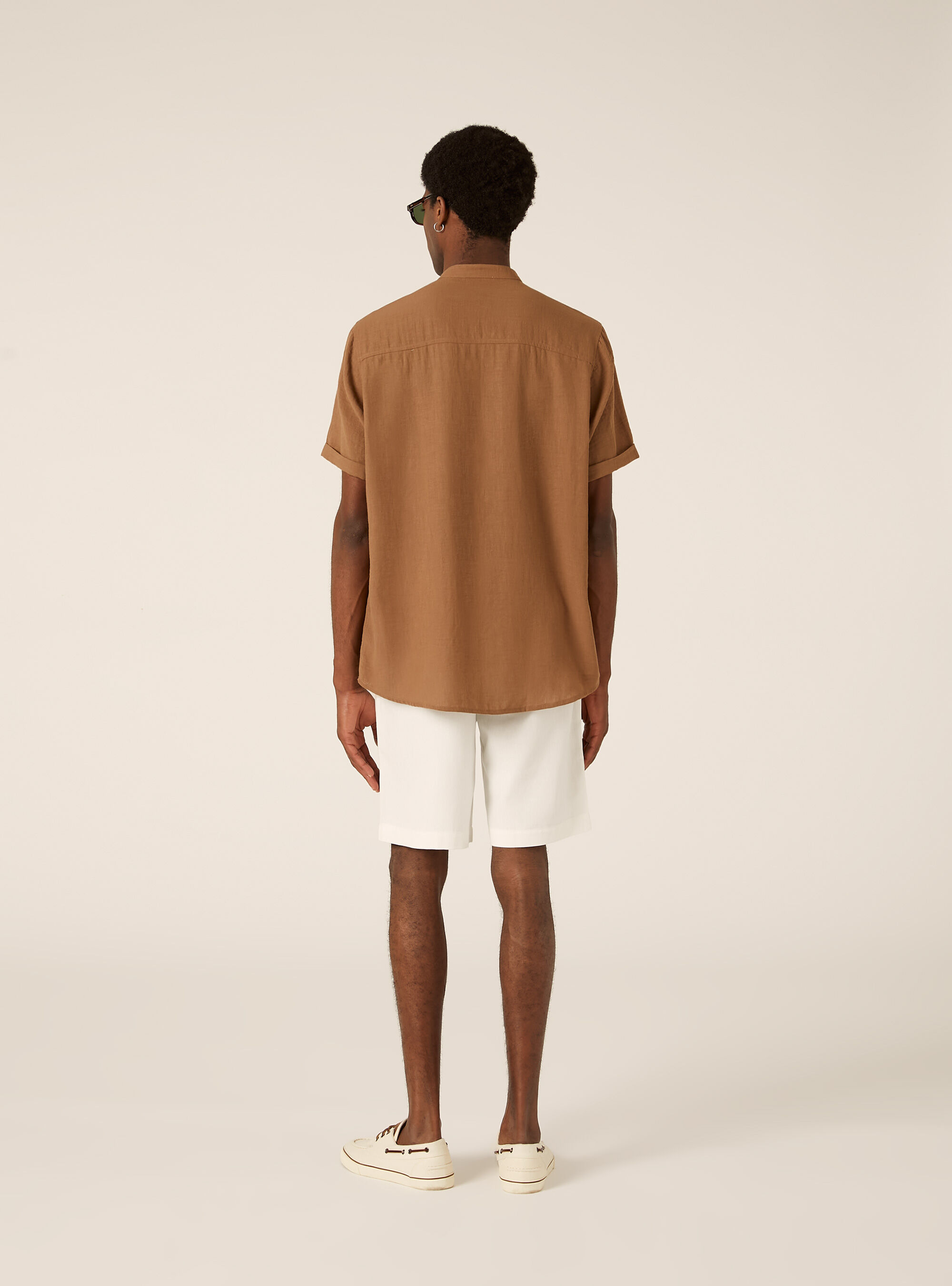 Chemise avec col officier, BR2 BROWN MEDIUM