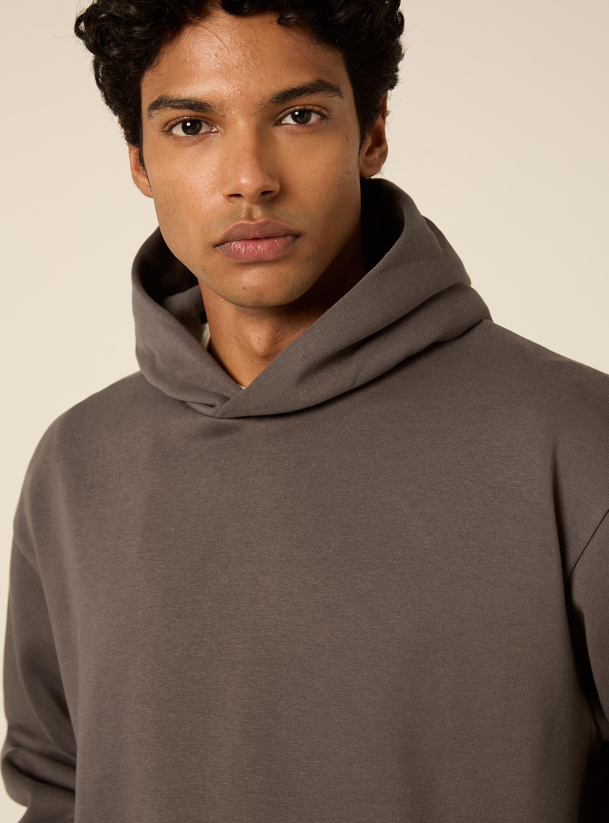 Felpa con cappuccio boxy fit, GY1 GREY DARK