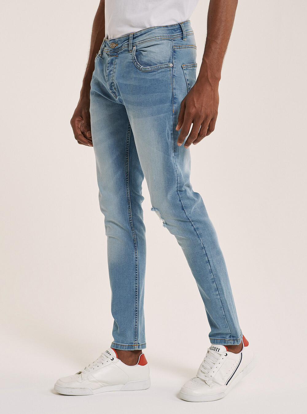 Jeans Skinny Uomo GINGTTO - Slim Fit Super Elasticizzati, Denim Elastico, Vita Media - Foto 10