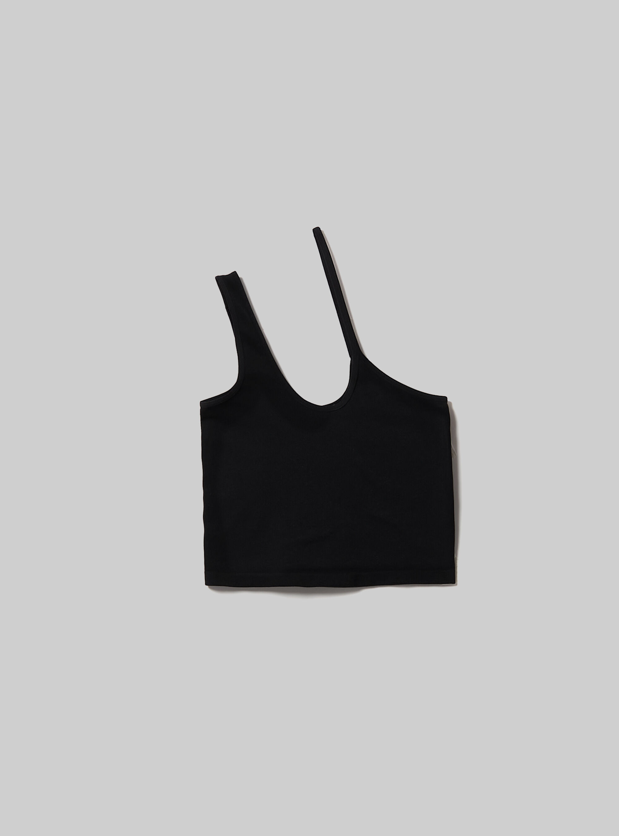 Asymmetrical cropped top, BK1 BLACK
