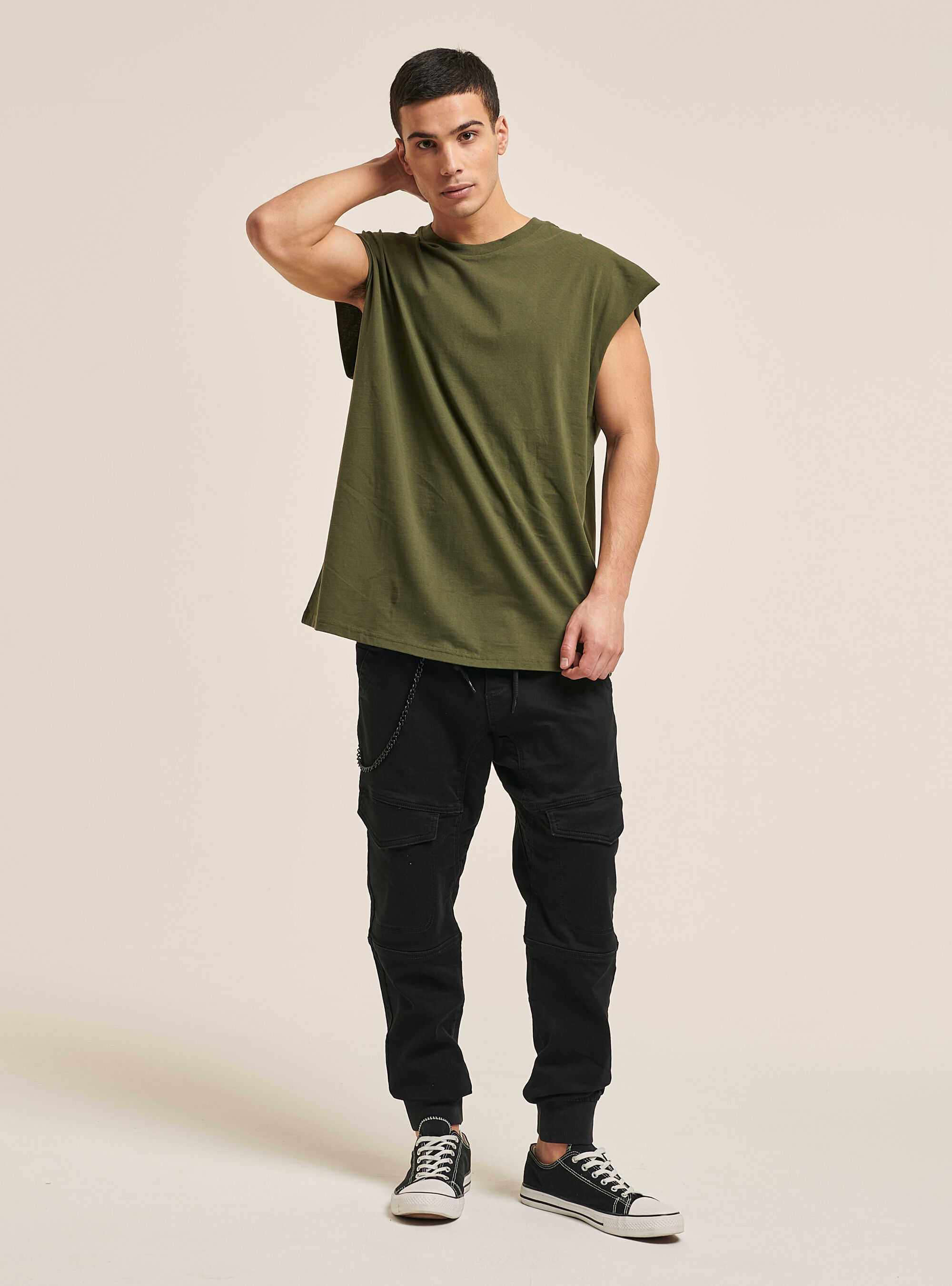 Basic oversize cotton tank top