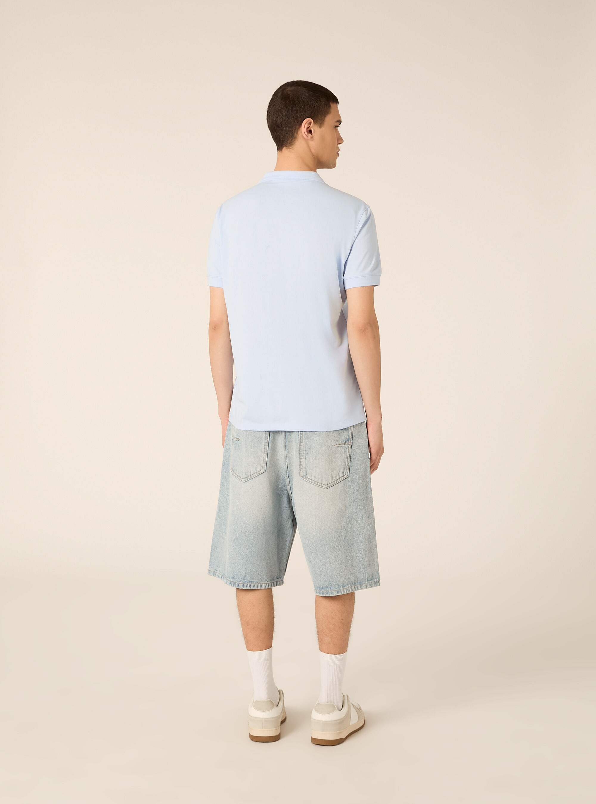 AIRES stretch piqu&eacute; polo shirt, AZ3 AZURE LIGHT