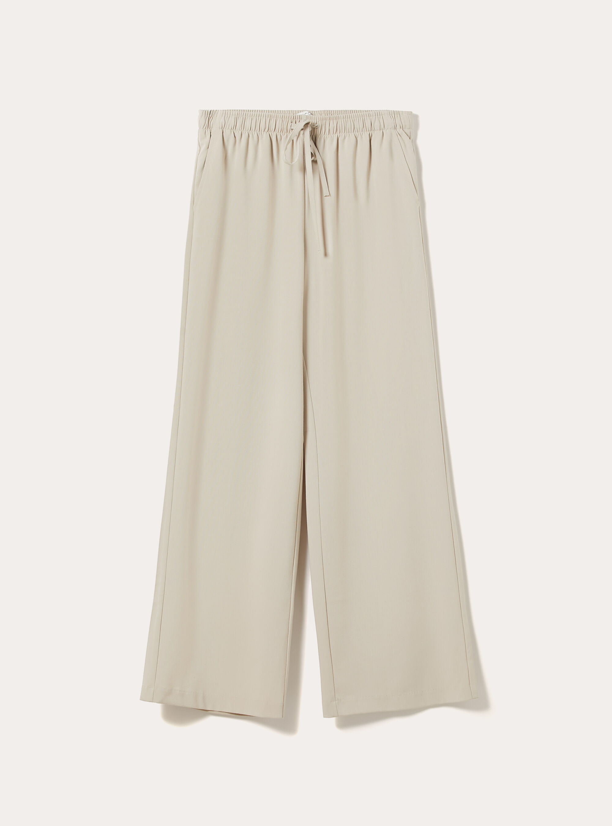 Pantaloni a gamba larga con coulisse, BG2 BEIGE MEDIUM