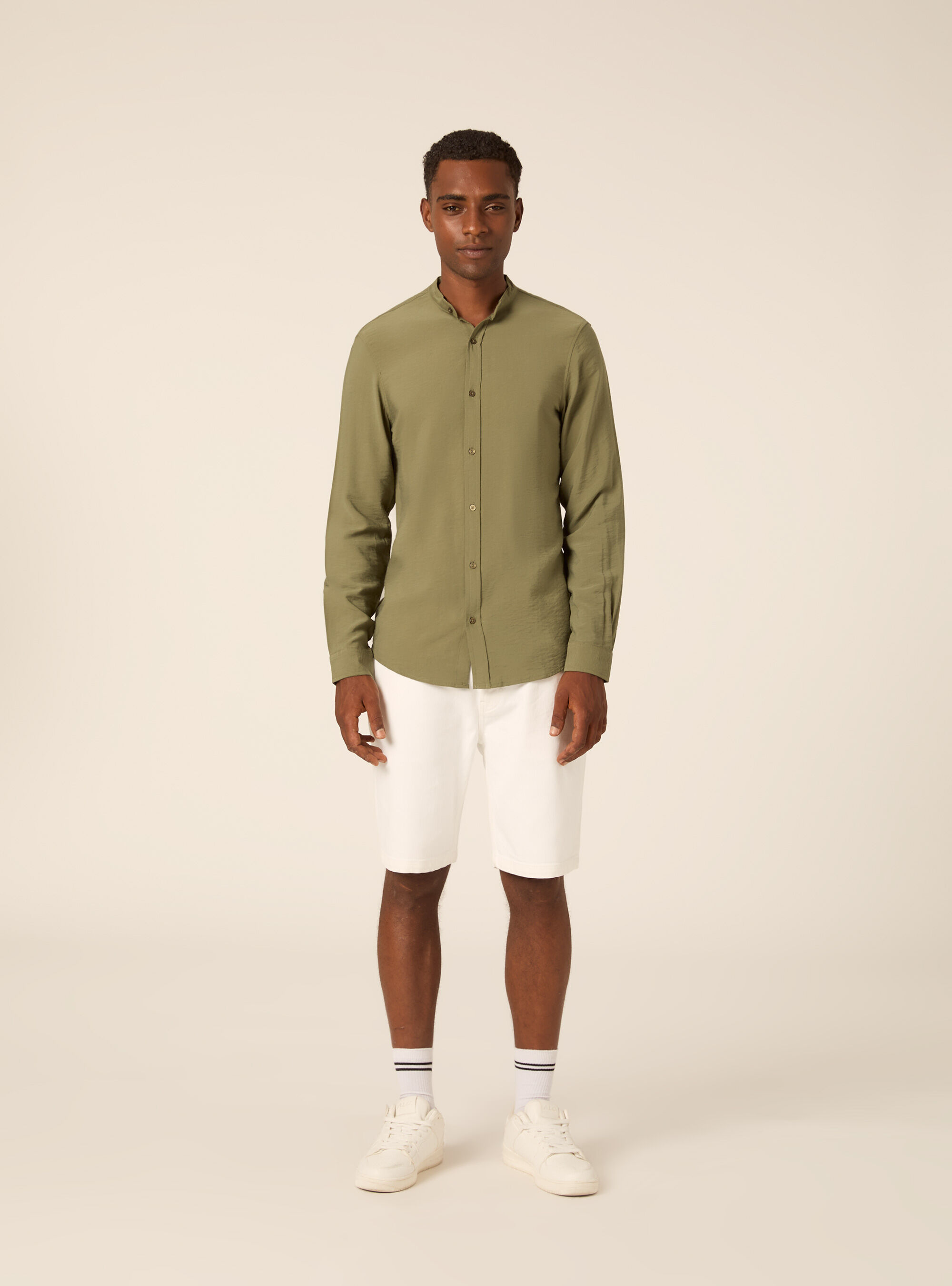 Camicia  in twill morbido, KAKY MEDIO