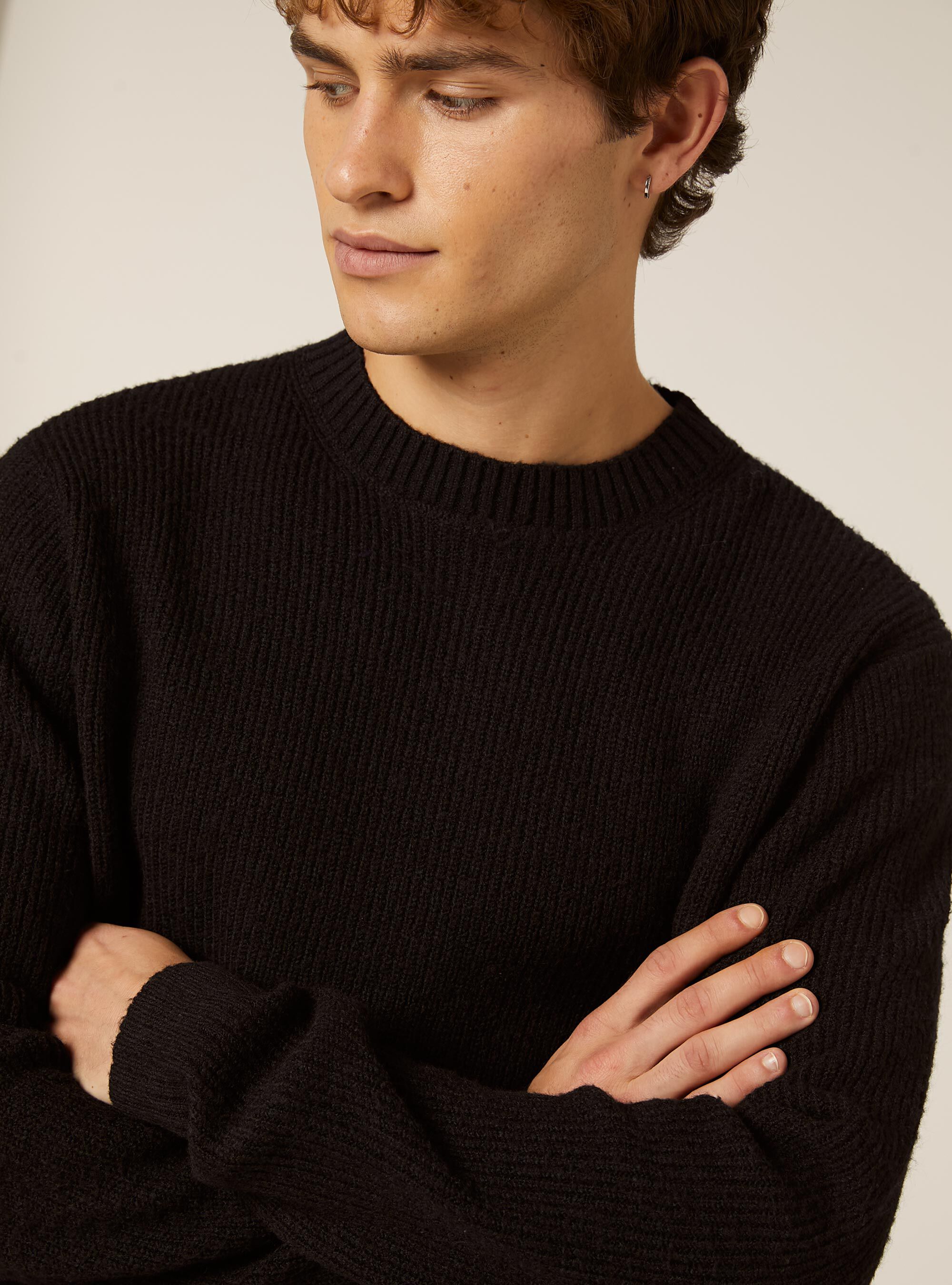 Weicher Pullover mit Rippstrick, NA1 NAVY DARK