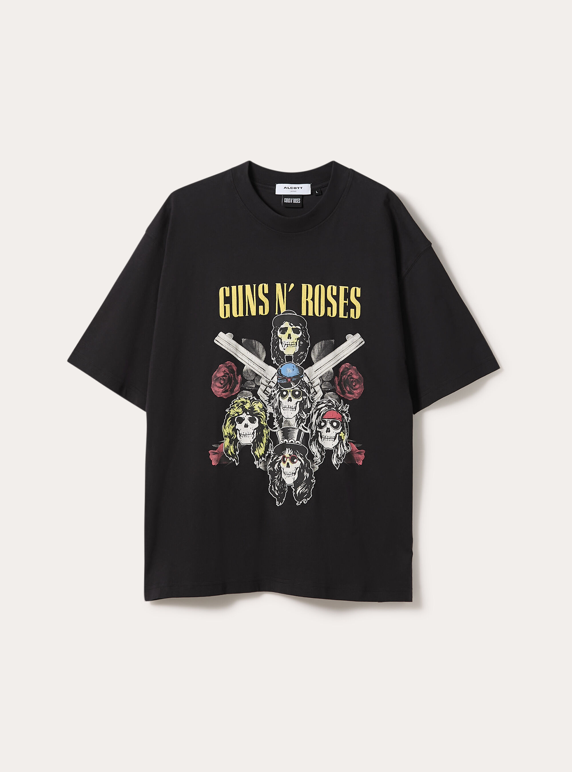 Guns N' Roses boxy fit T-shirt / Alcott, BK1 BLACK