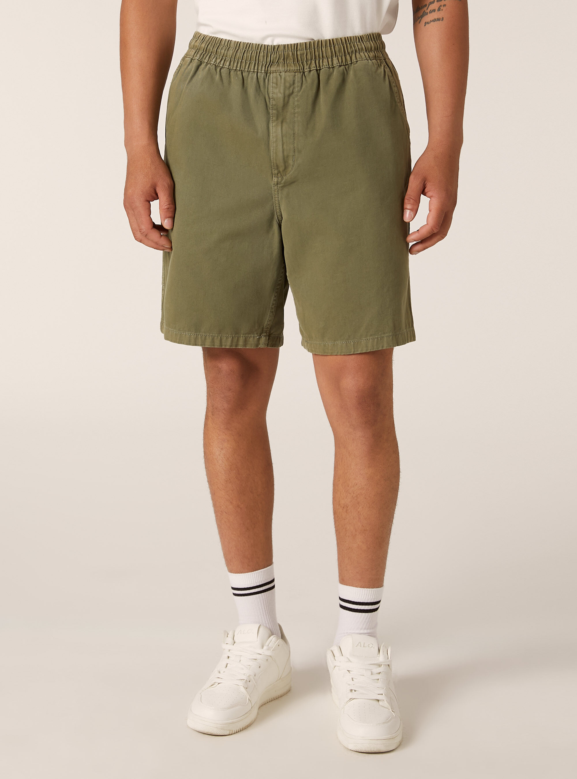 Carpenter Bermuda shorts with elasticated waist, KY2 KAKY MEDIUM