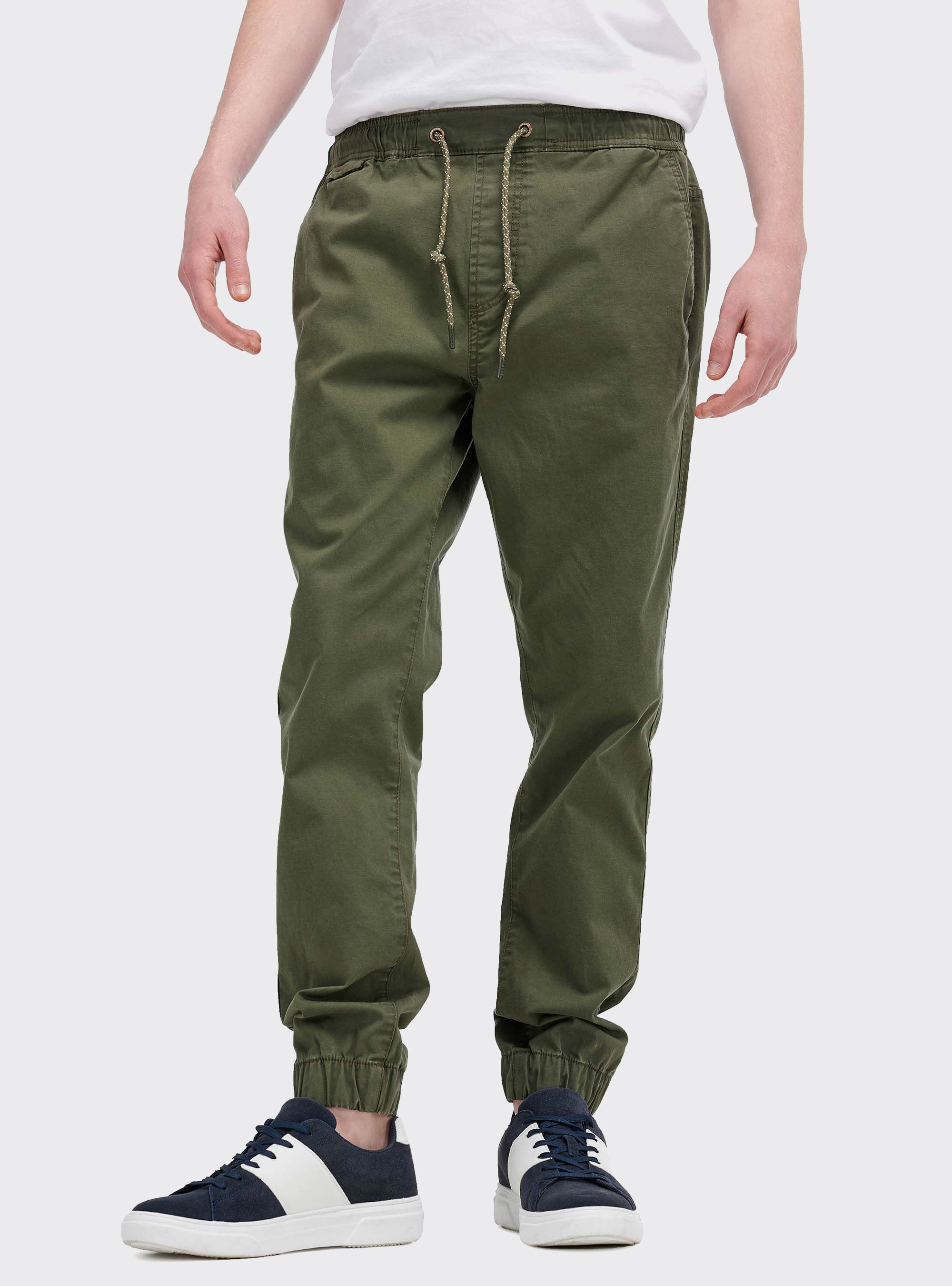 Pantalon de jogging en coton avec &eacute;lastique et cordon, C6603 KAKY