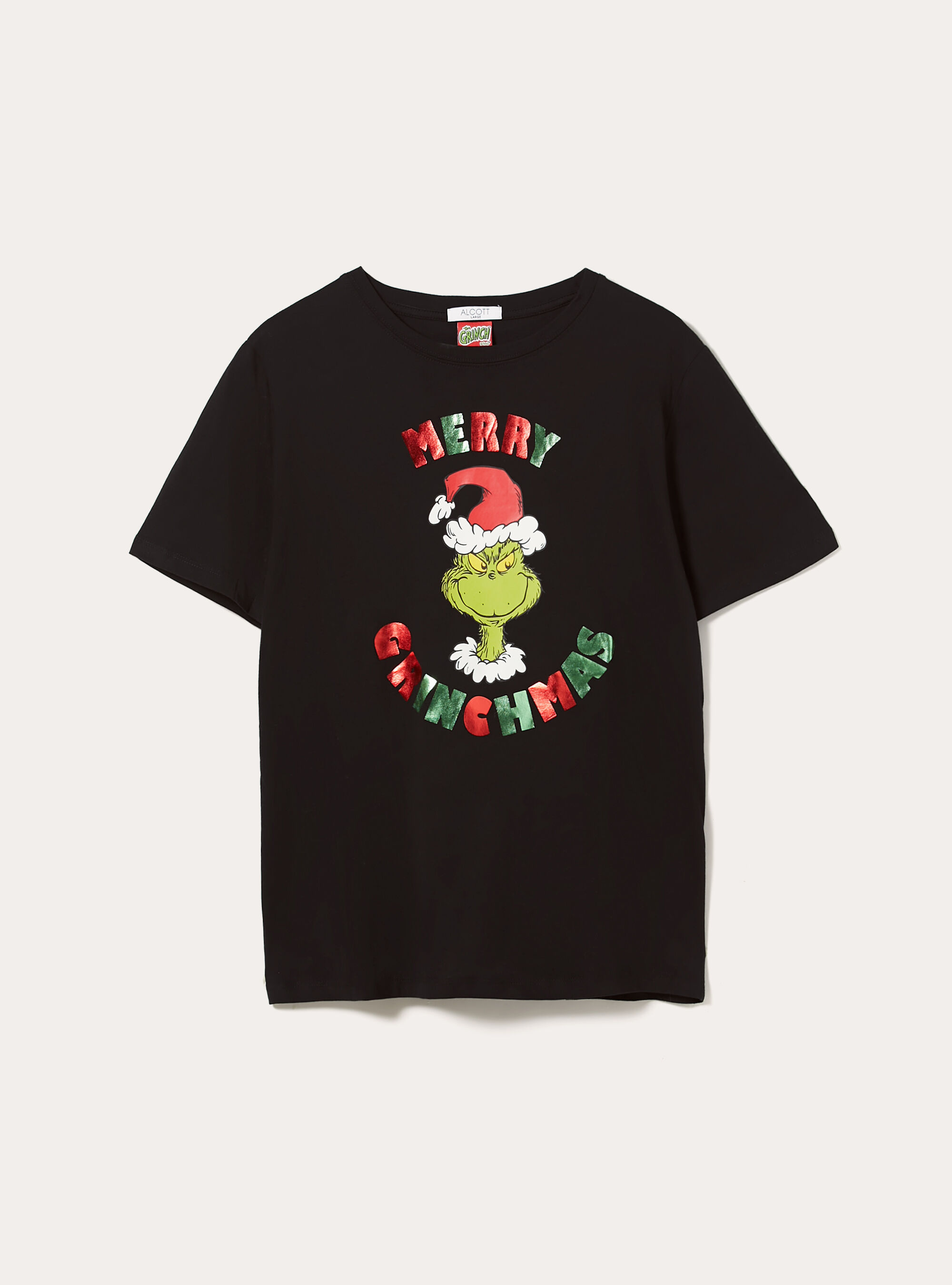 T-shirt regular licenza grinch, BK1 BLACK