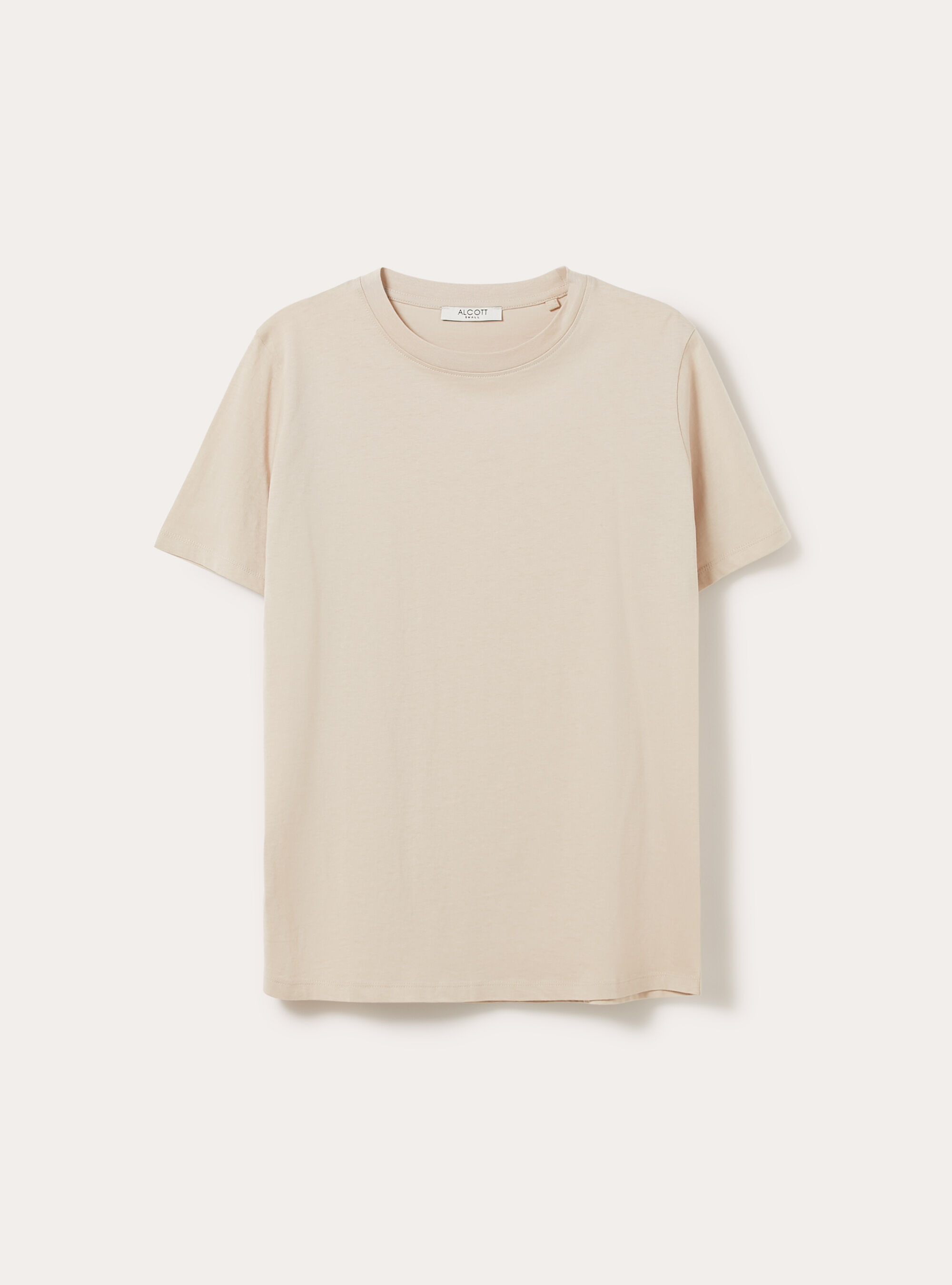 Cotton crew neck T-shirt, BG2 BEIGE MEDIUM