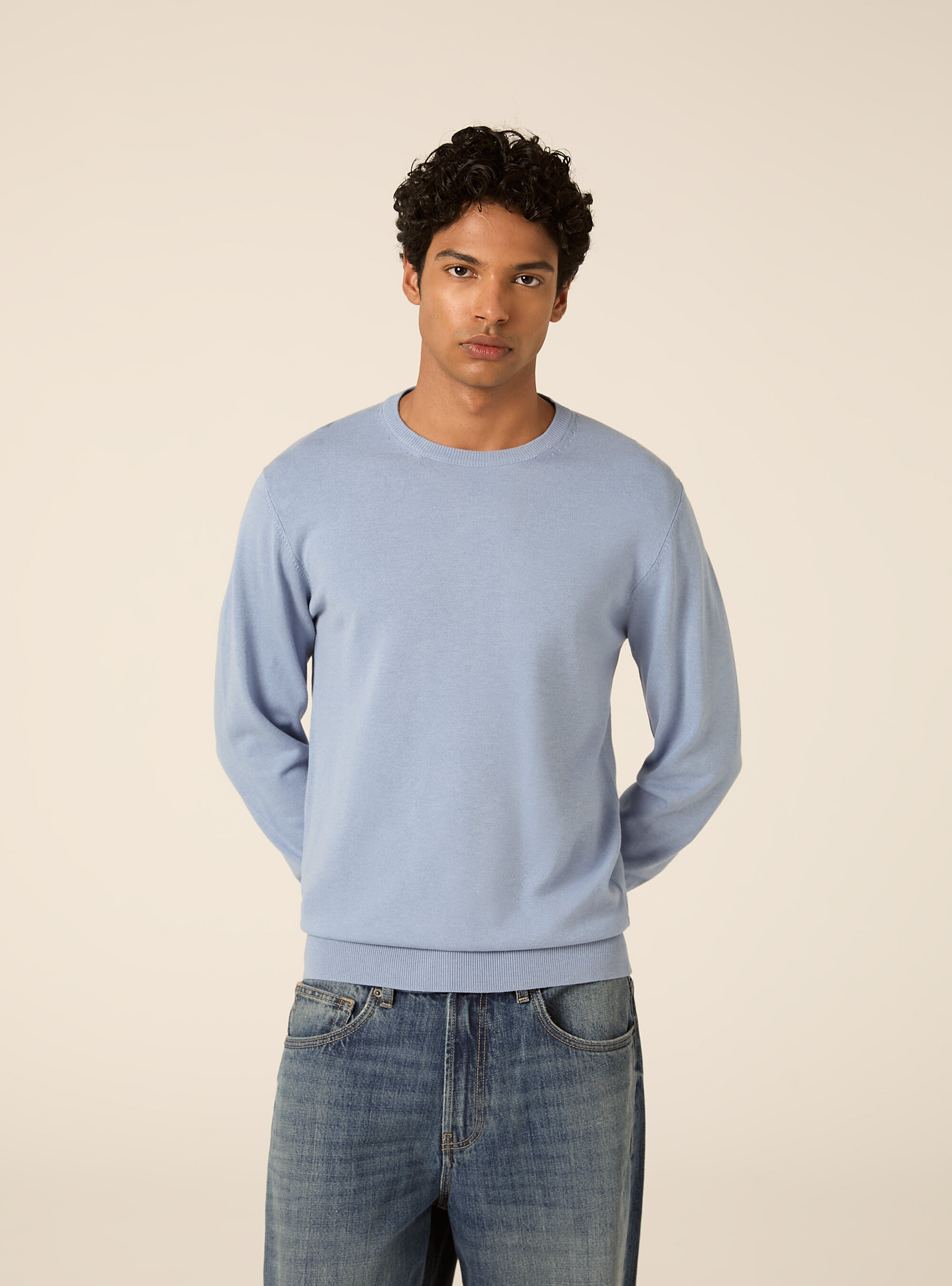 Pullover girocollo in viscosa