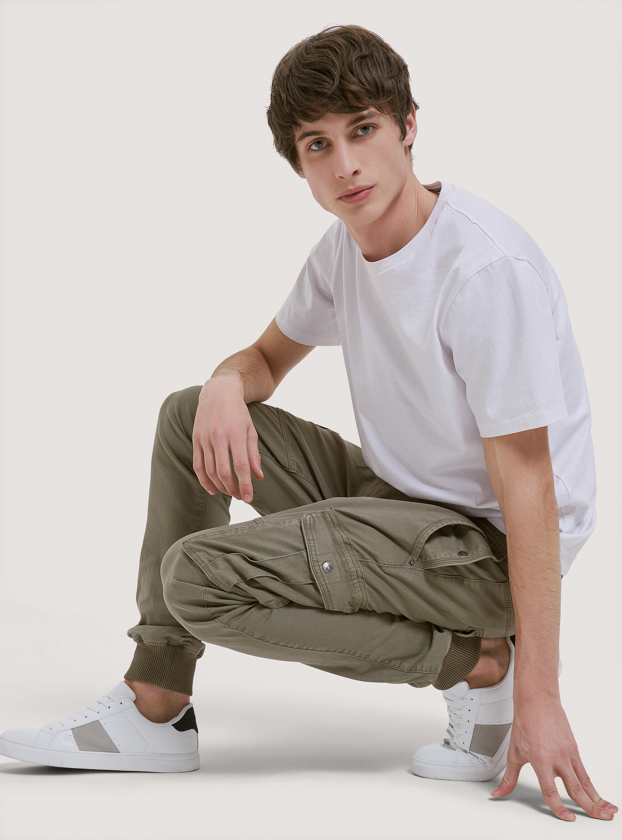 Pantaloni cargo in cotone con elastico | Alcott | Pantaloni Uomo