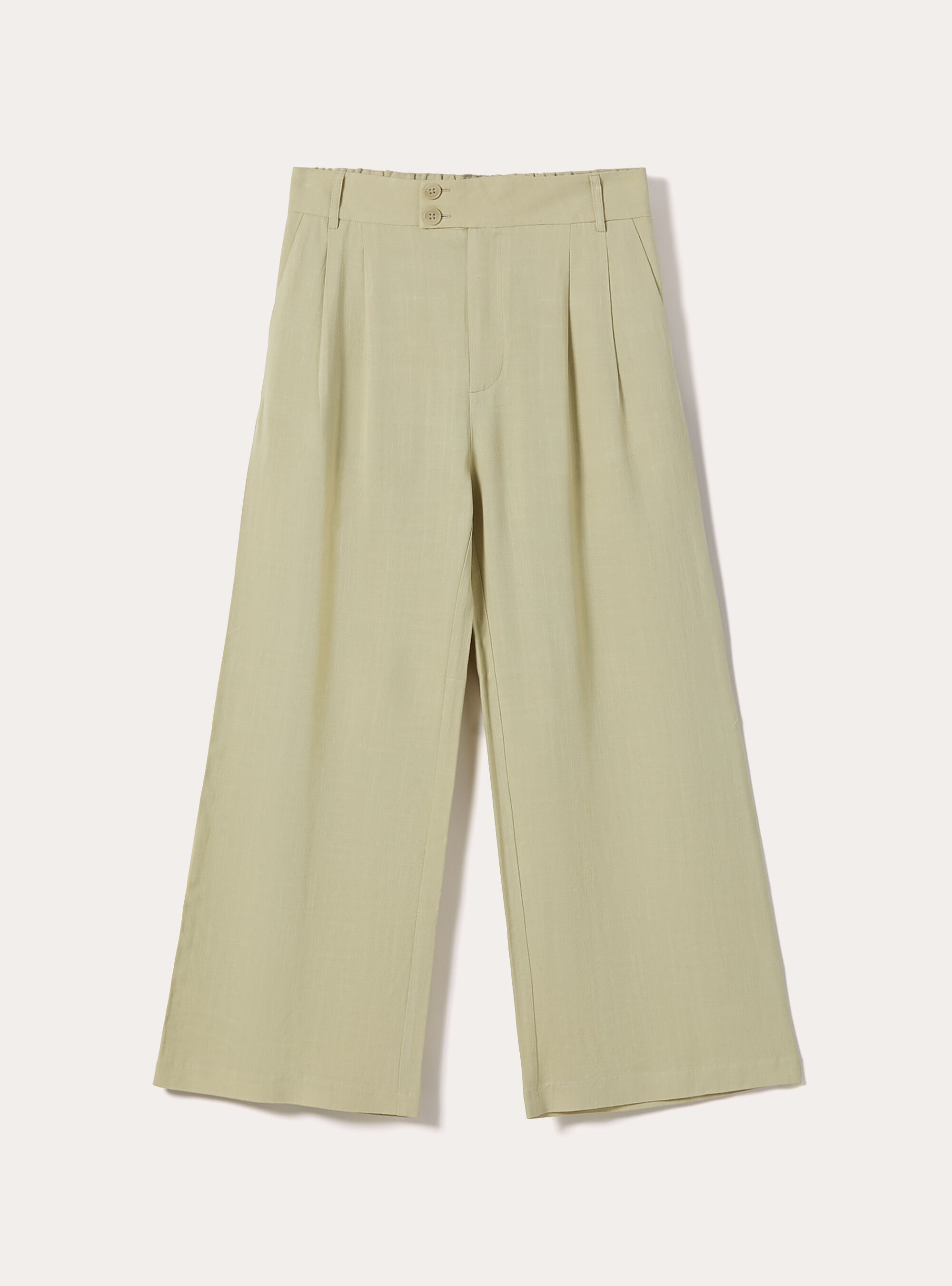 Pantaloni wide leg in misto lino, KY3 KAKY LIGHT