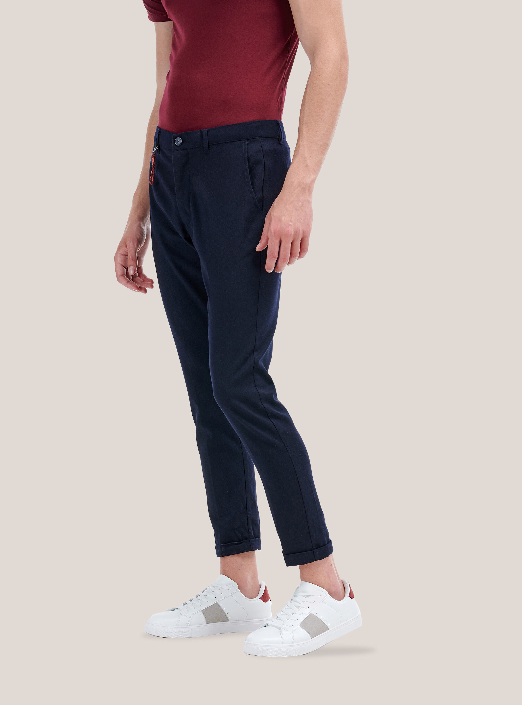 Pantalone slim fit, BLUE NAVY