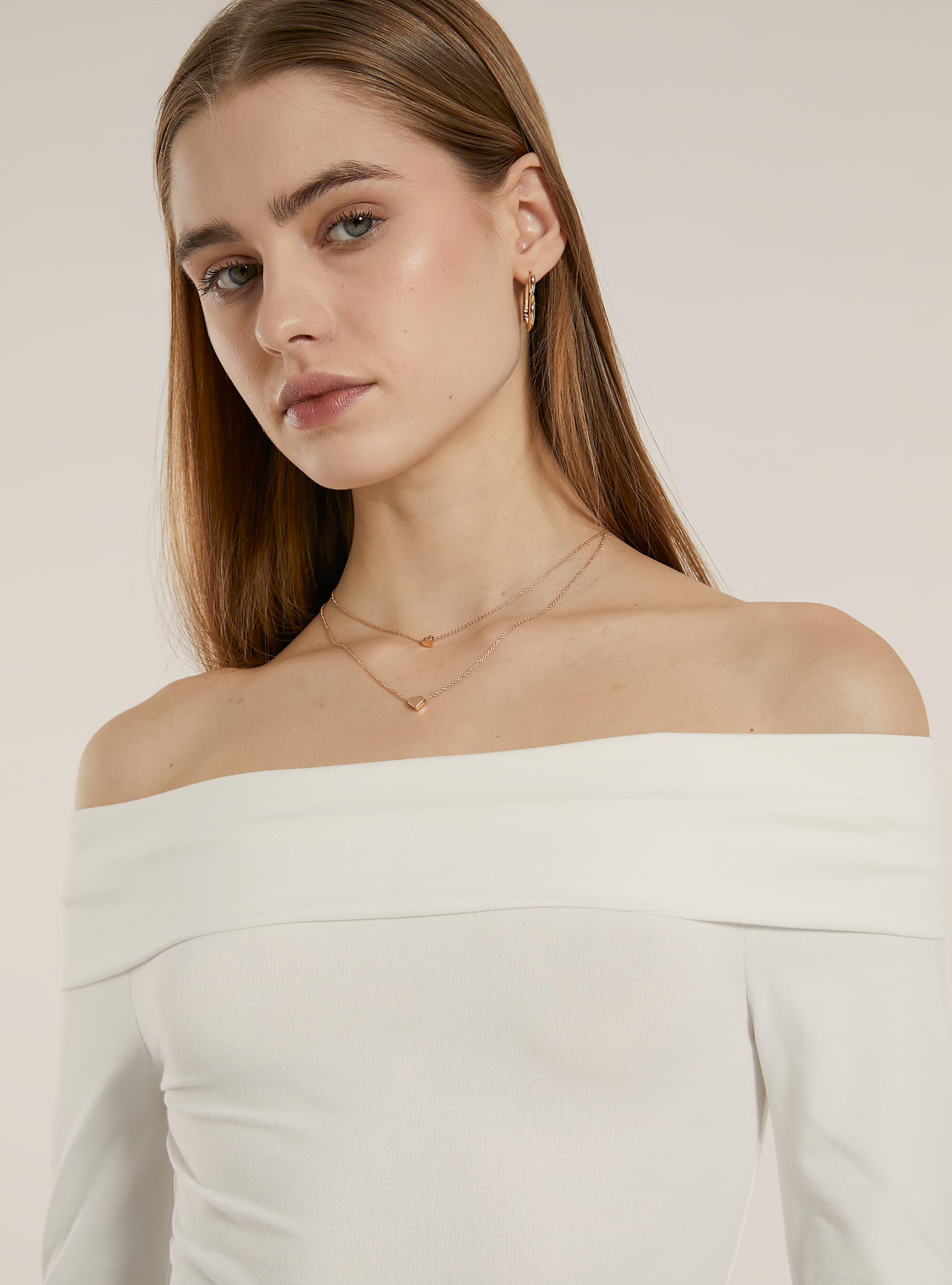 White bardot top long sleeve 2025