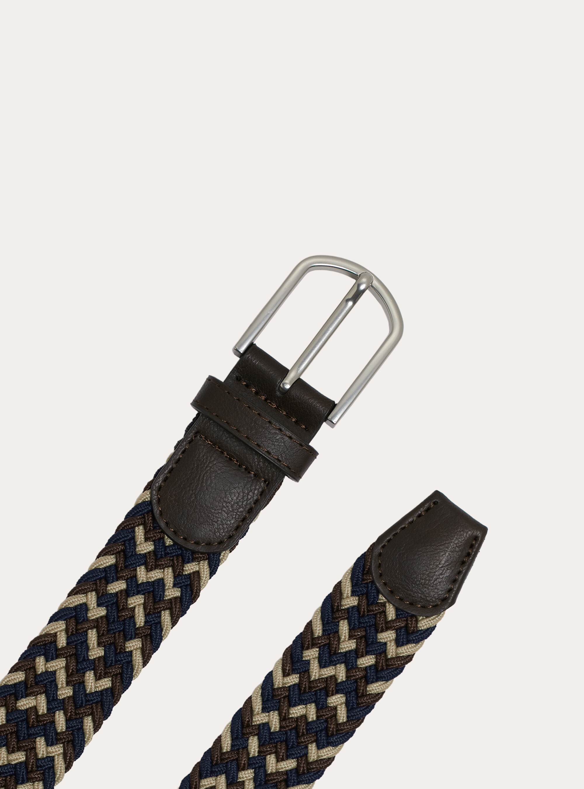 Cintura intrecciata elastica, MULTICOLORE