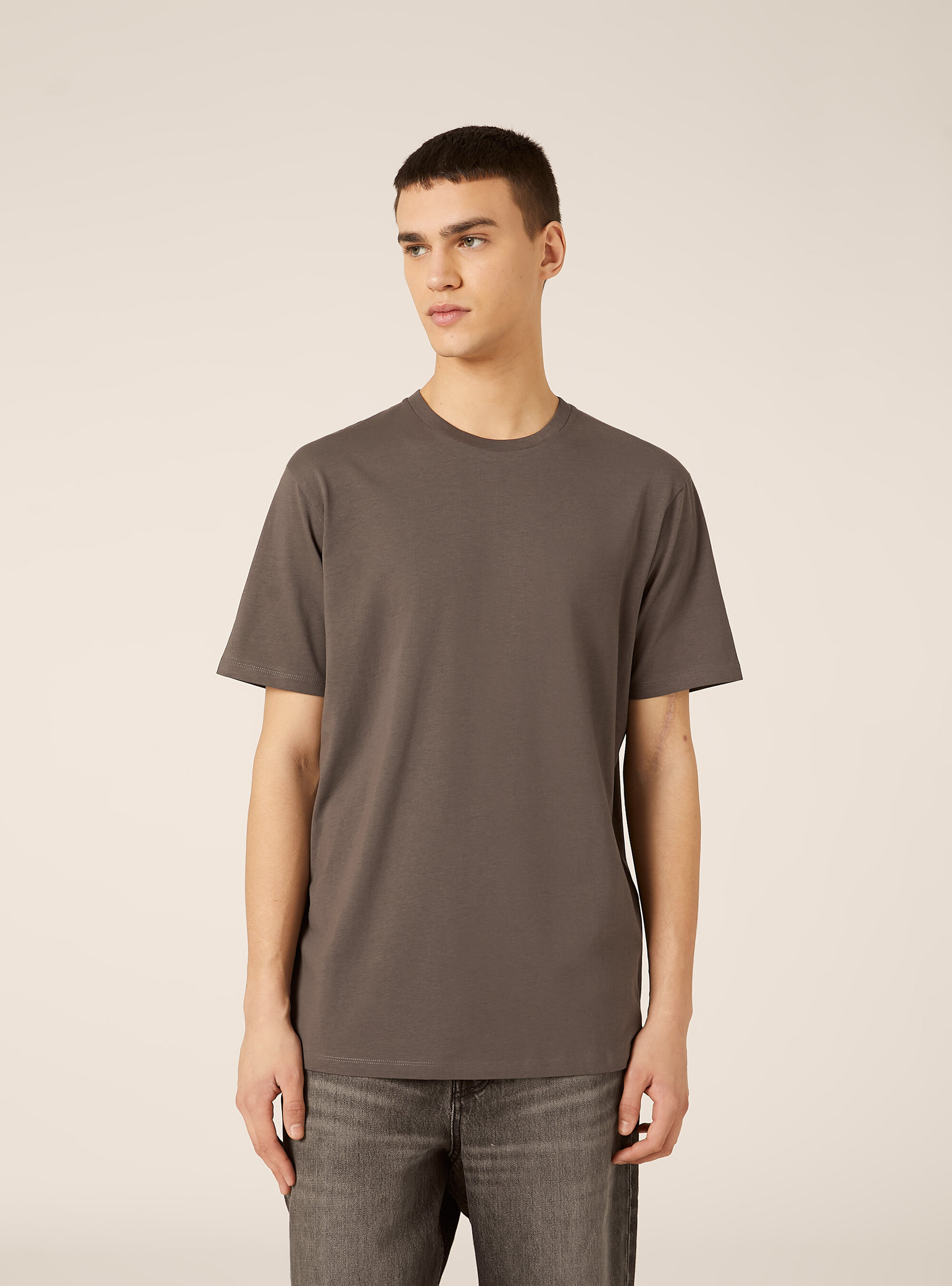 Maglietta girocollo basica, GY1 GREY DARK