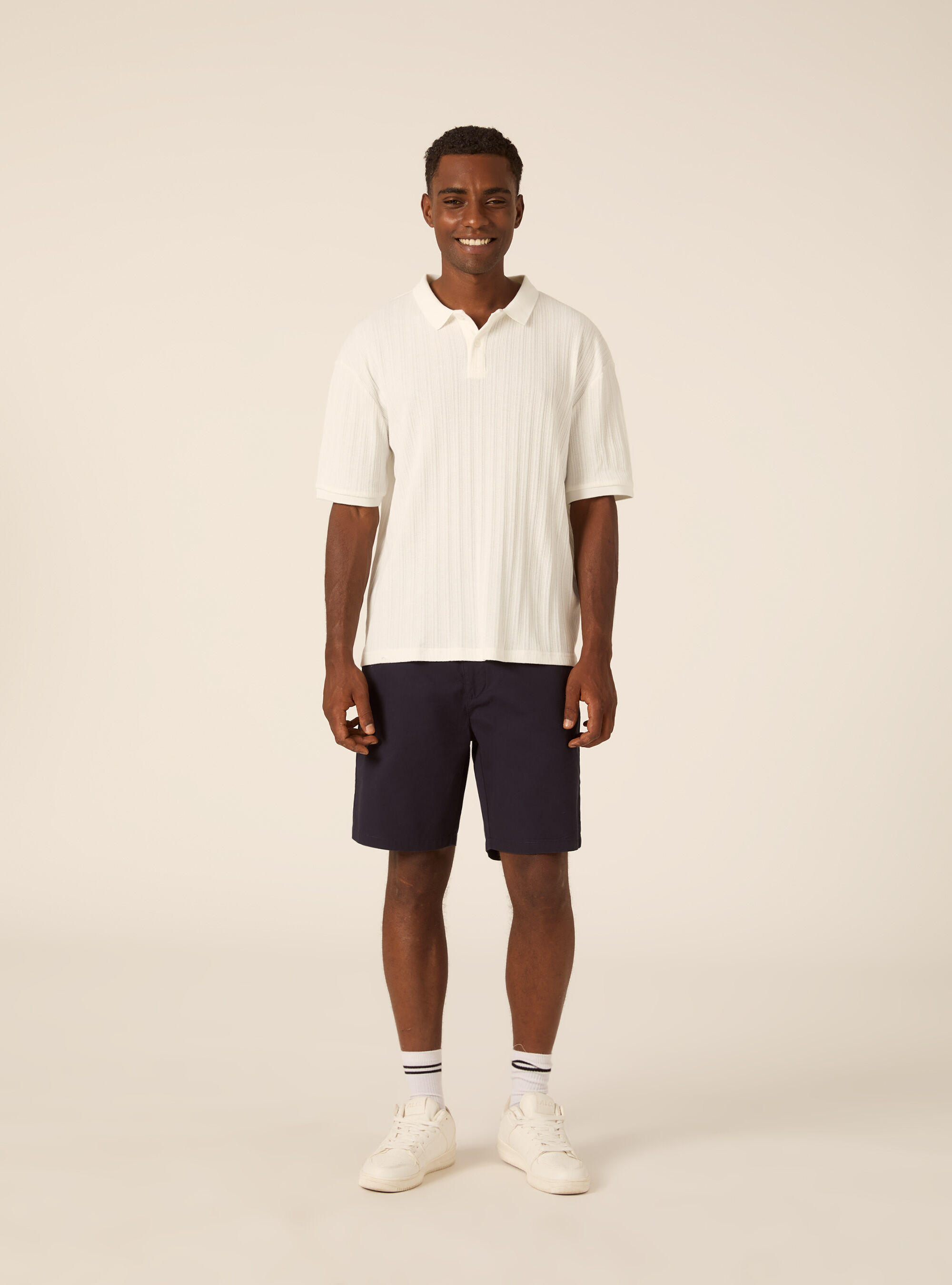 Polo en Jersey Structur&eacute; Coupe Regular Fit