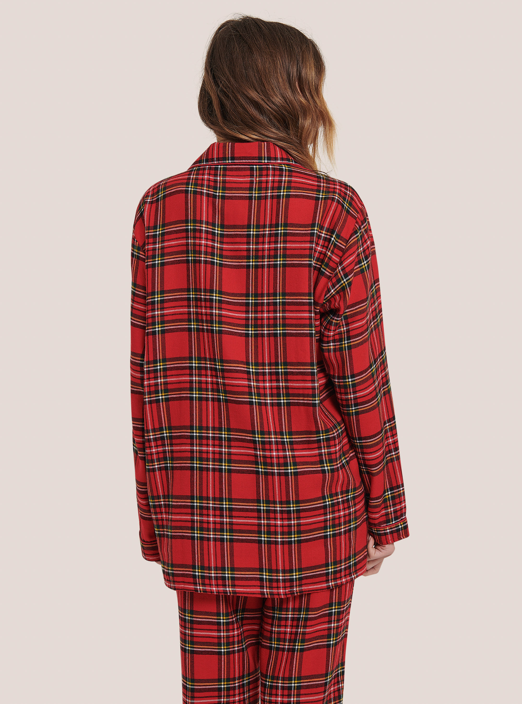 Tartan pyjama set with pocket