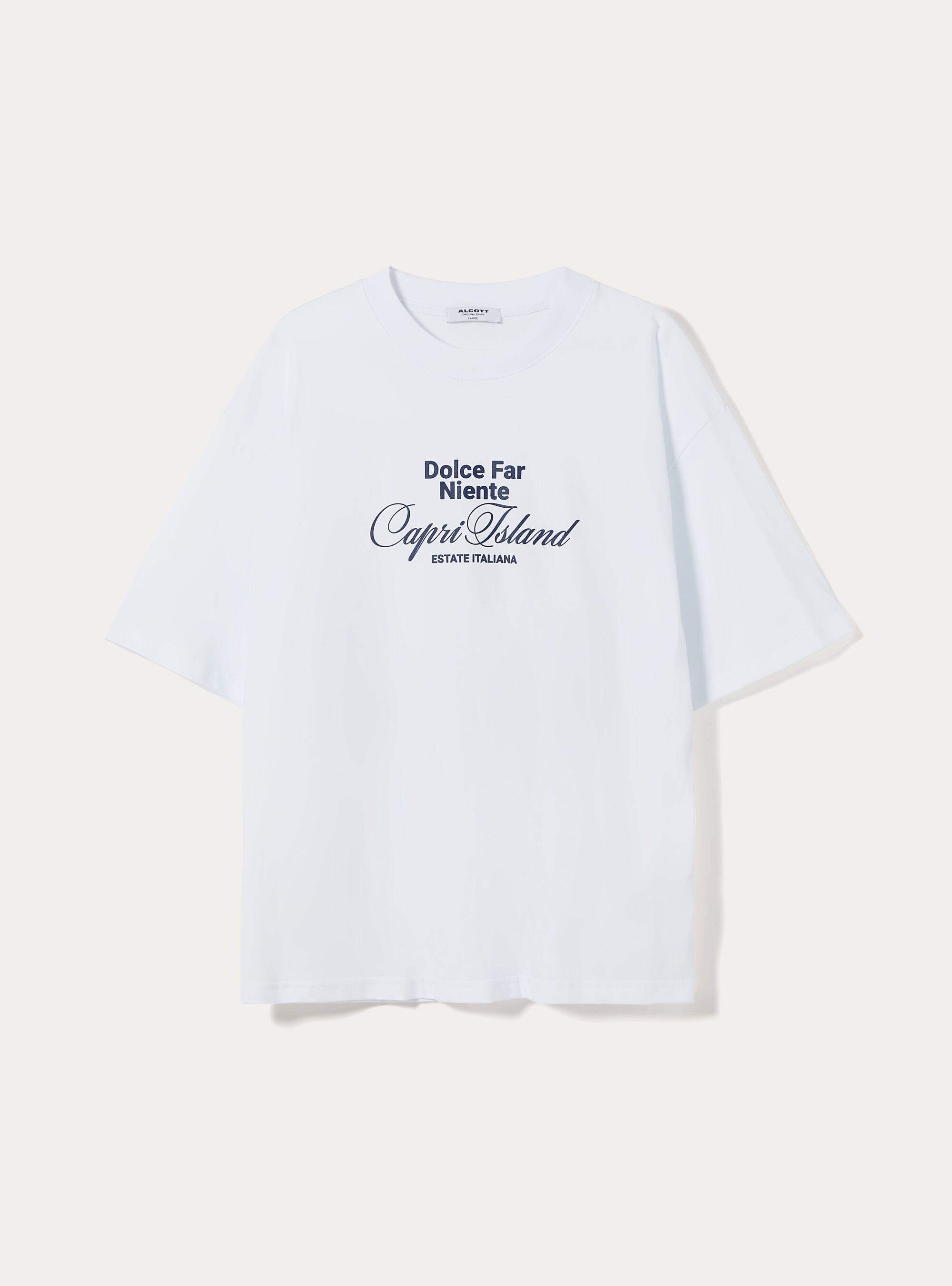 T-shirt  stampa capri, WH3 WHITE