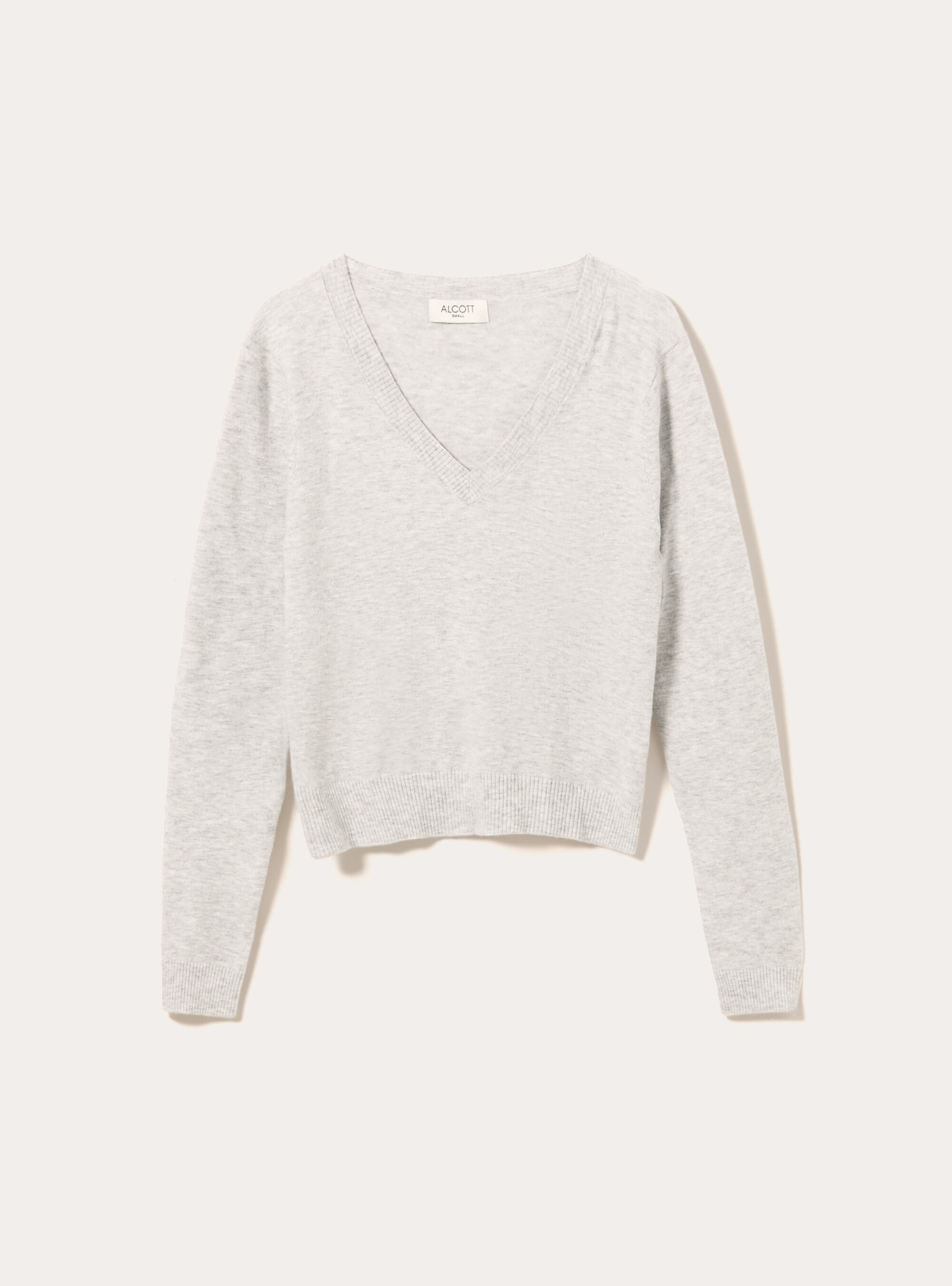 Pullover con scollo a V boxy fit, MGY2 GREY MEL MEDIUM