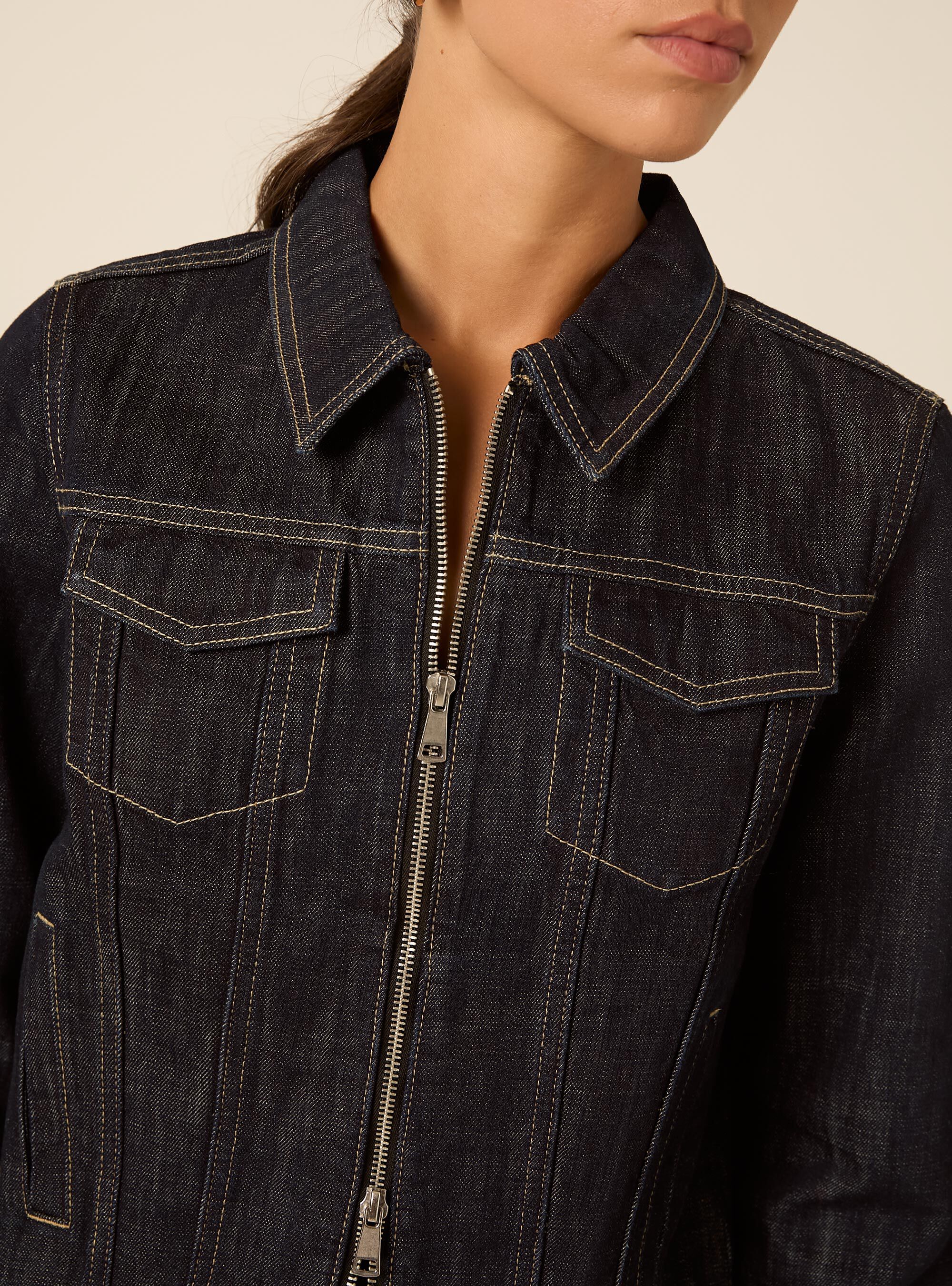 Giubbotto in denim, D001 DEEP BLUE