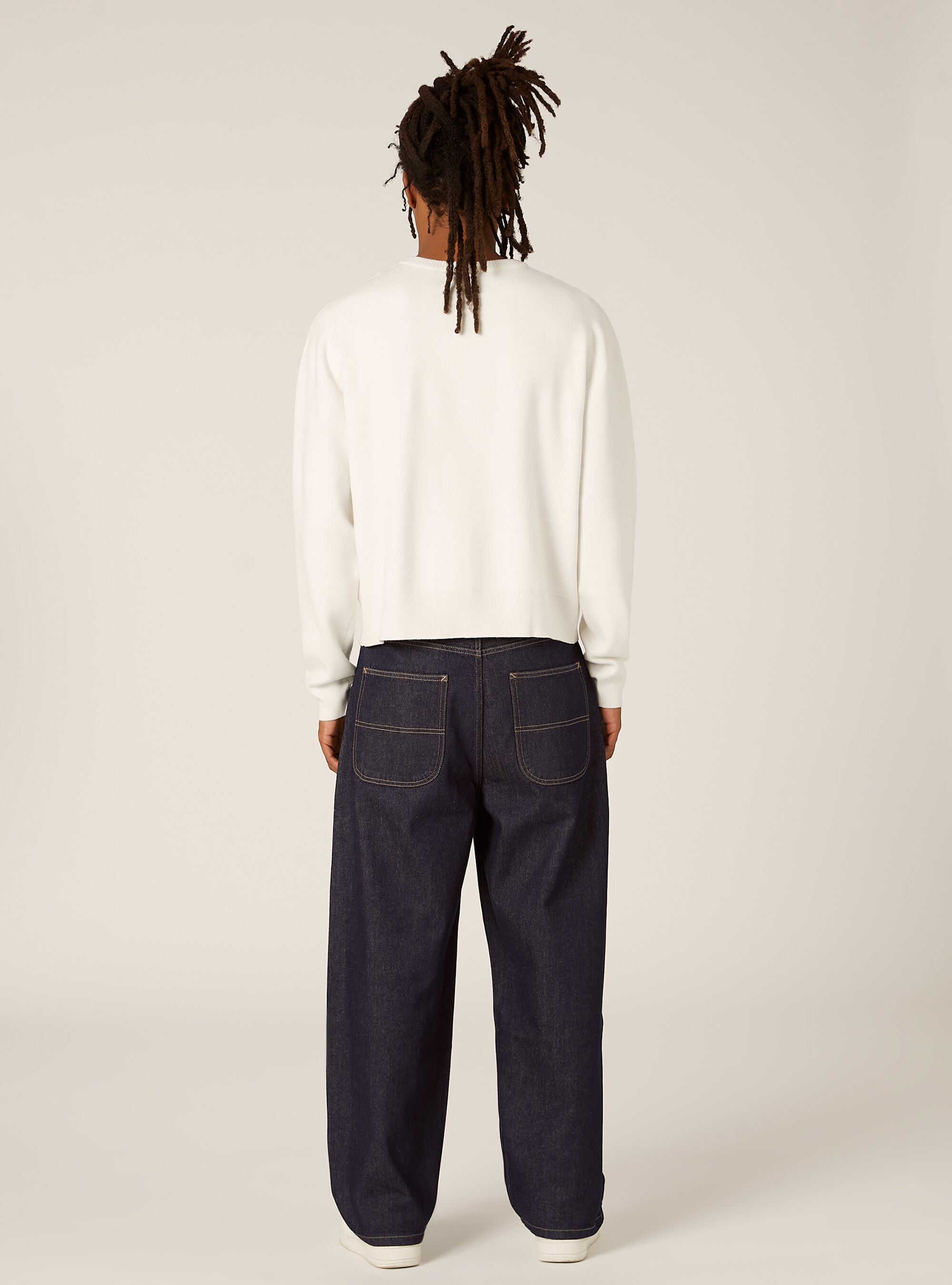 Soft boxy fit pullover, WH2 WHITE