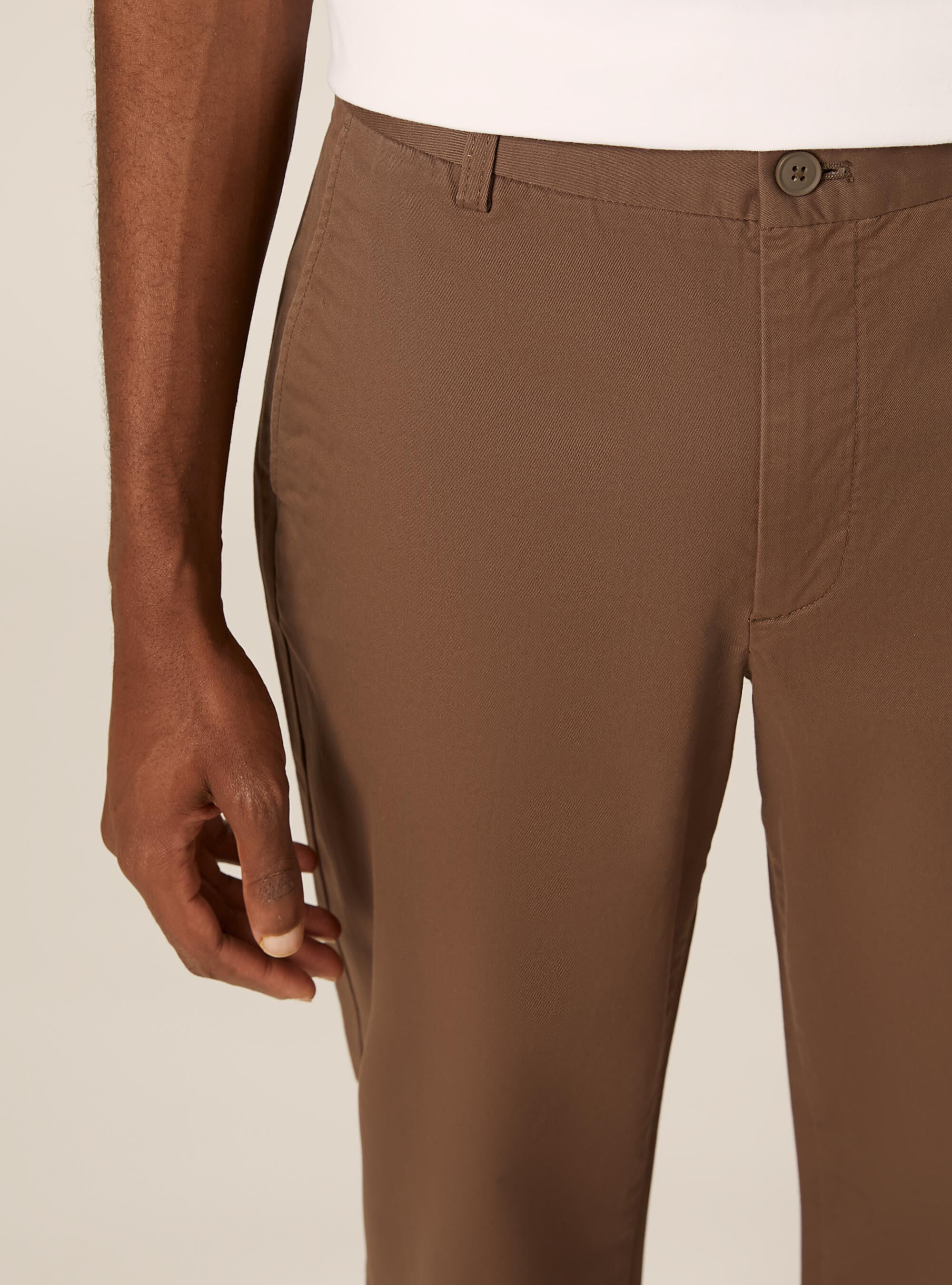 Slim fit chino trousers, BR2 BROWN MEDIUM