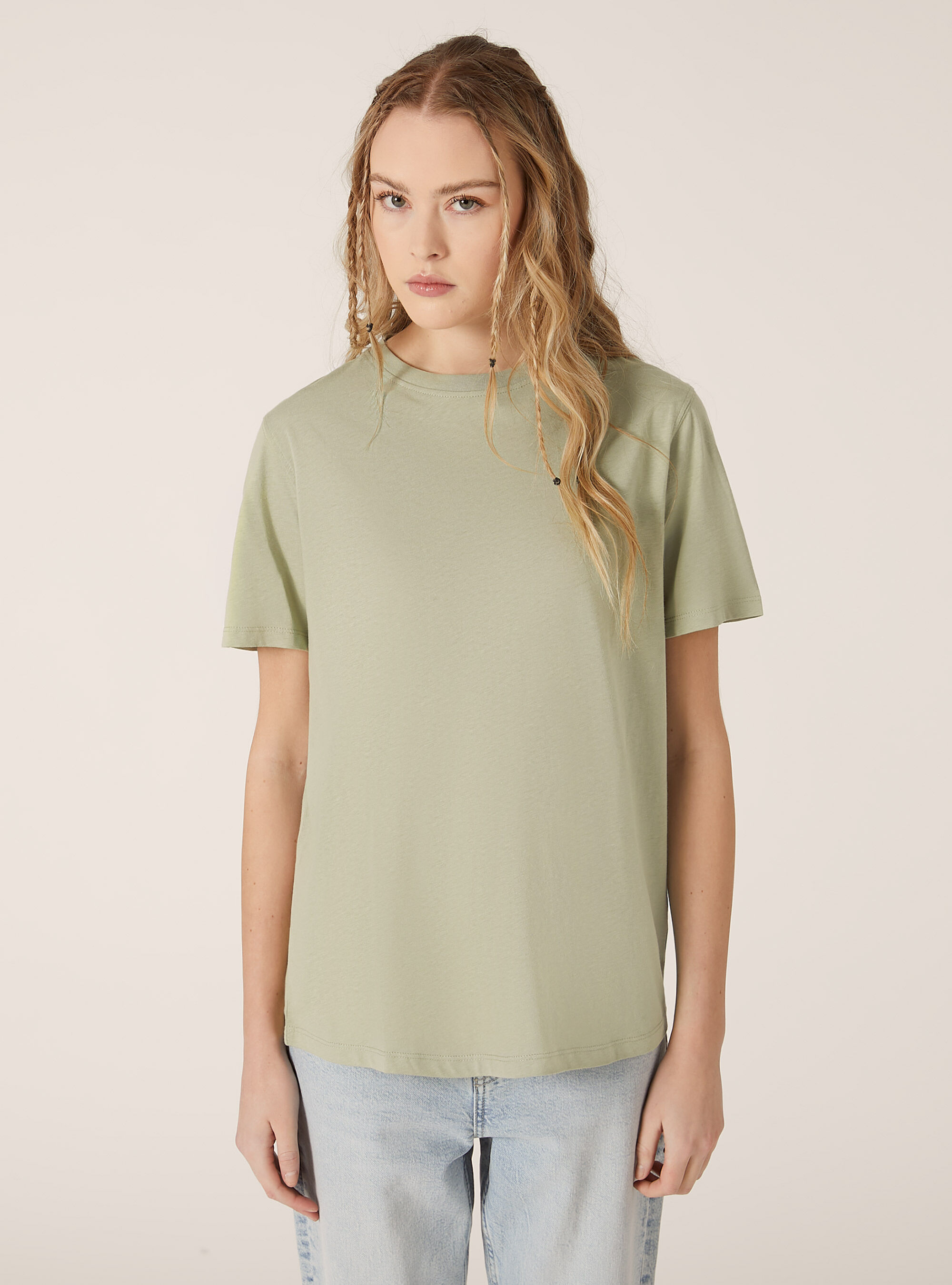 Crew-neck cotton T-shirt