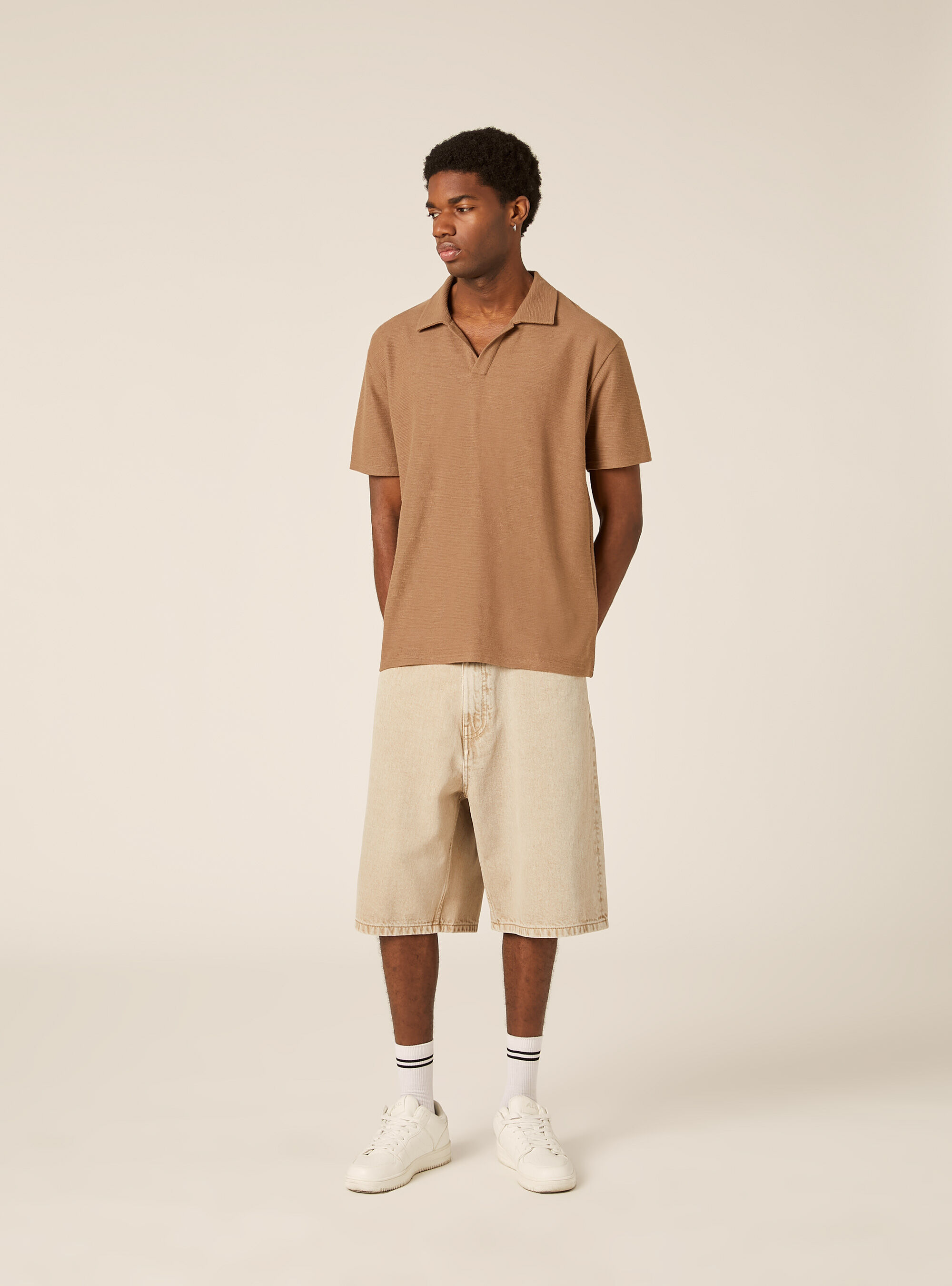 Polo de tejido waffle