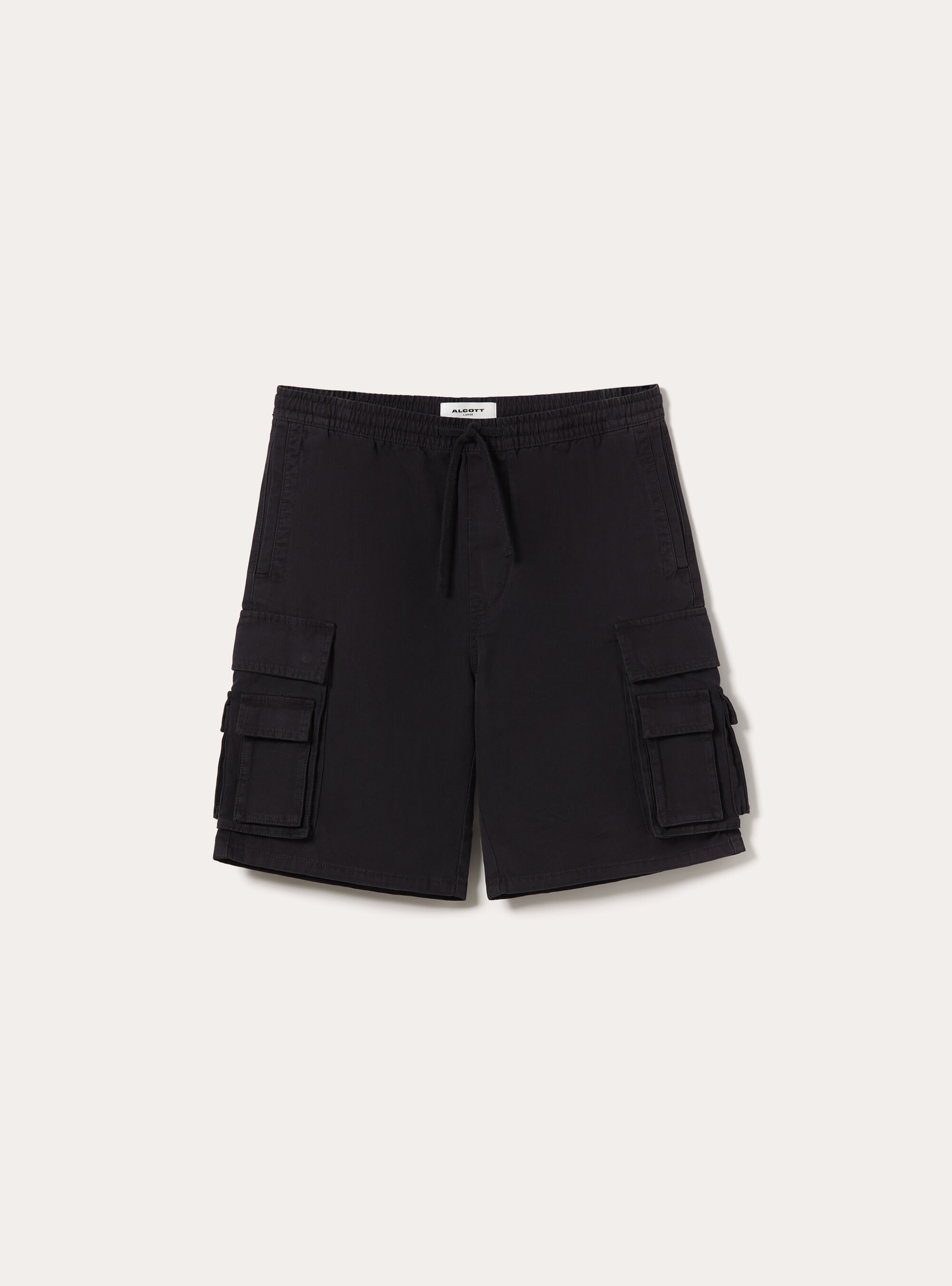 Utility-Cargo-Bermudas aus Canvas, BK1 BLACK