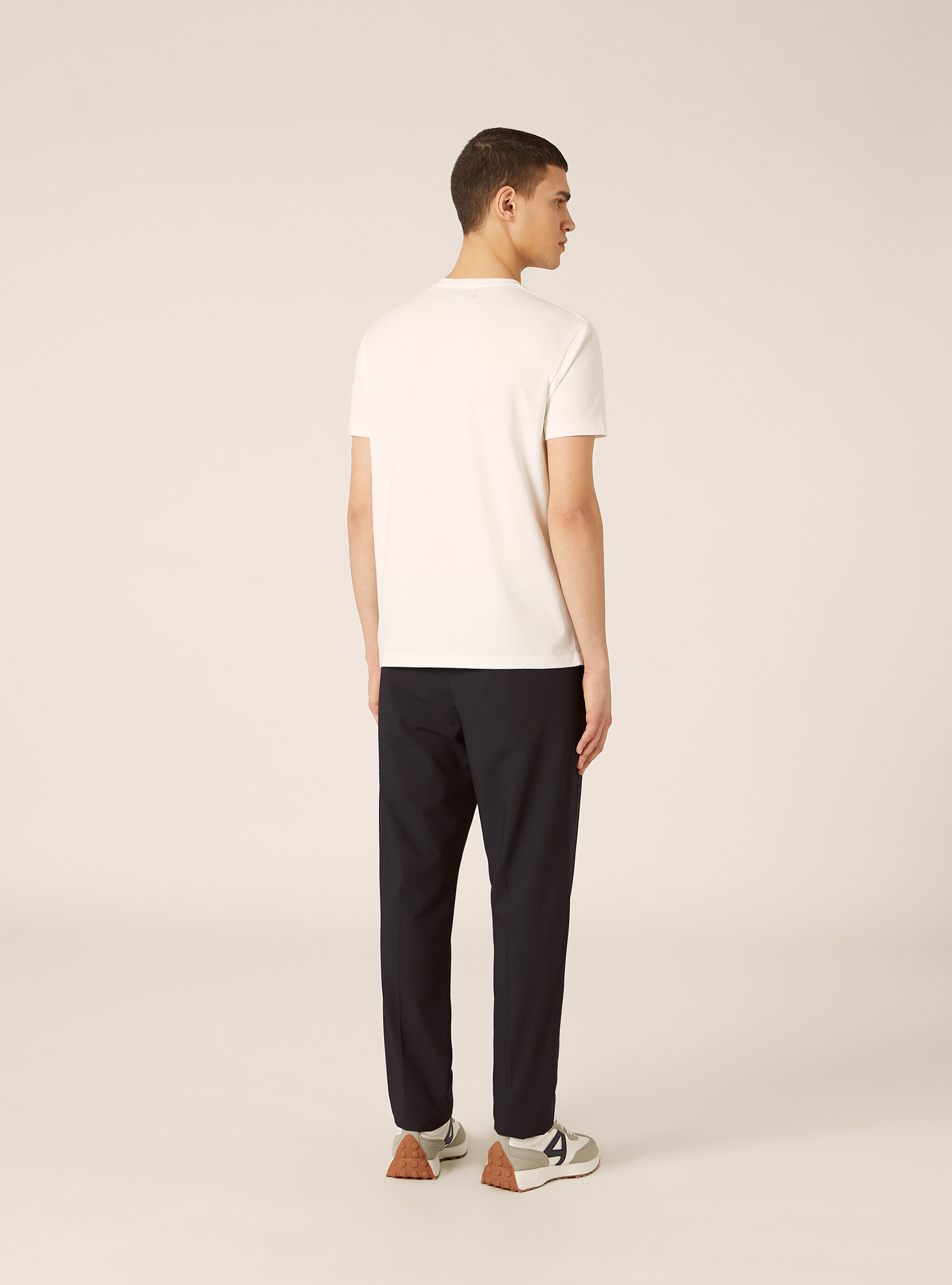 T-shirt basica in cotone supima, WH2 WHITE