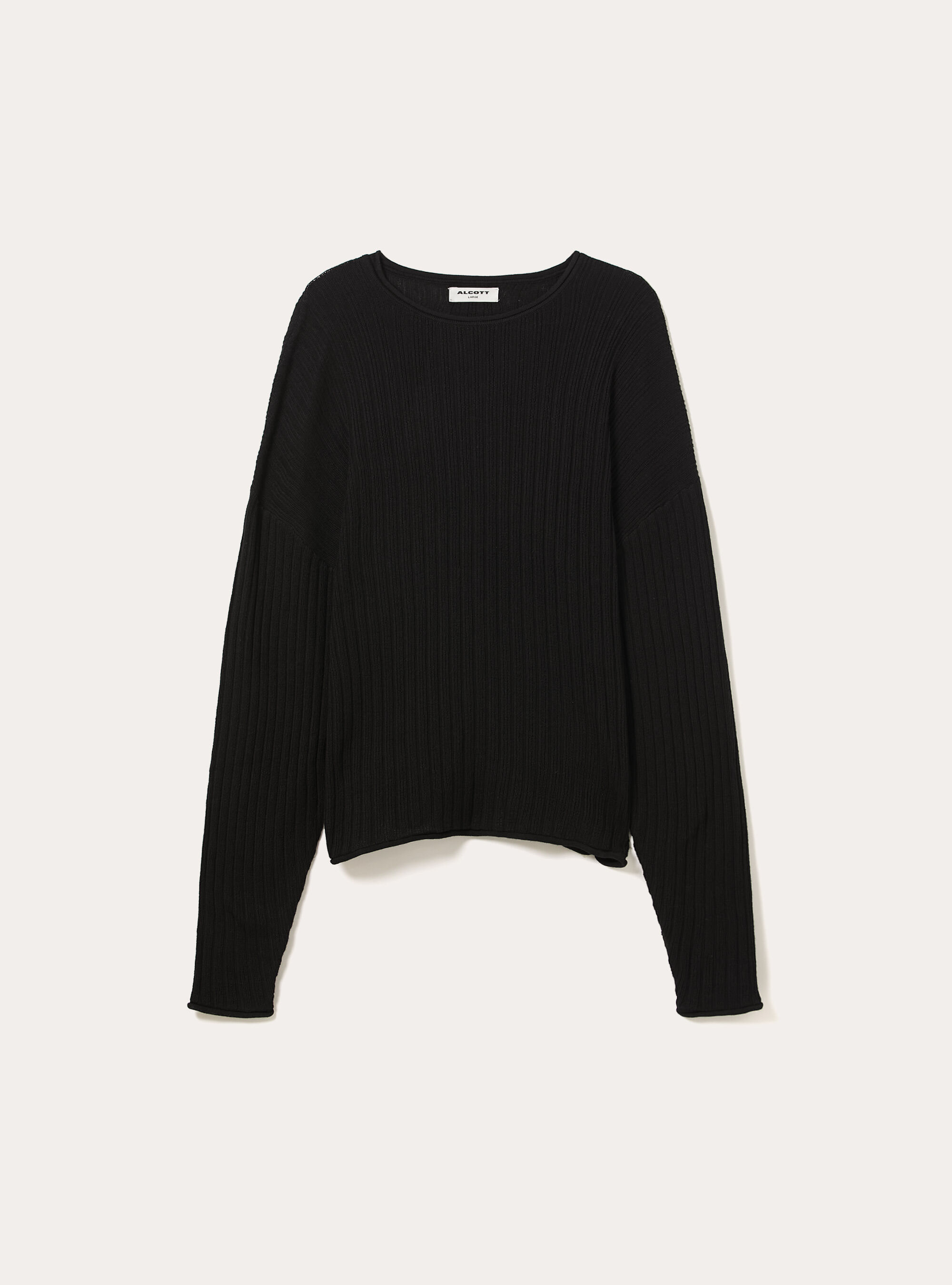 Pullover in misto cotone, BK1 BLACK