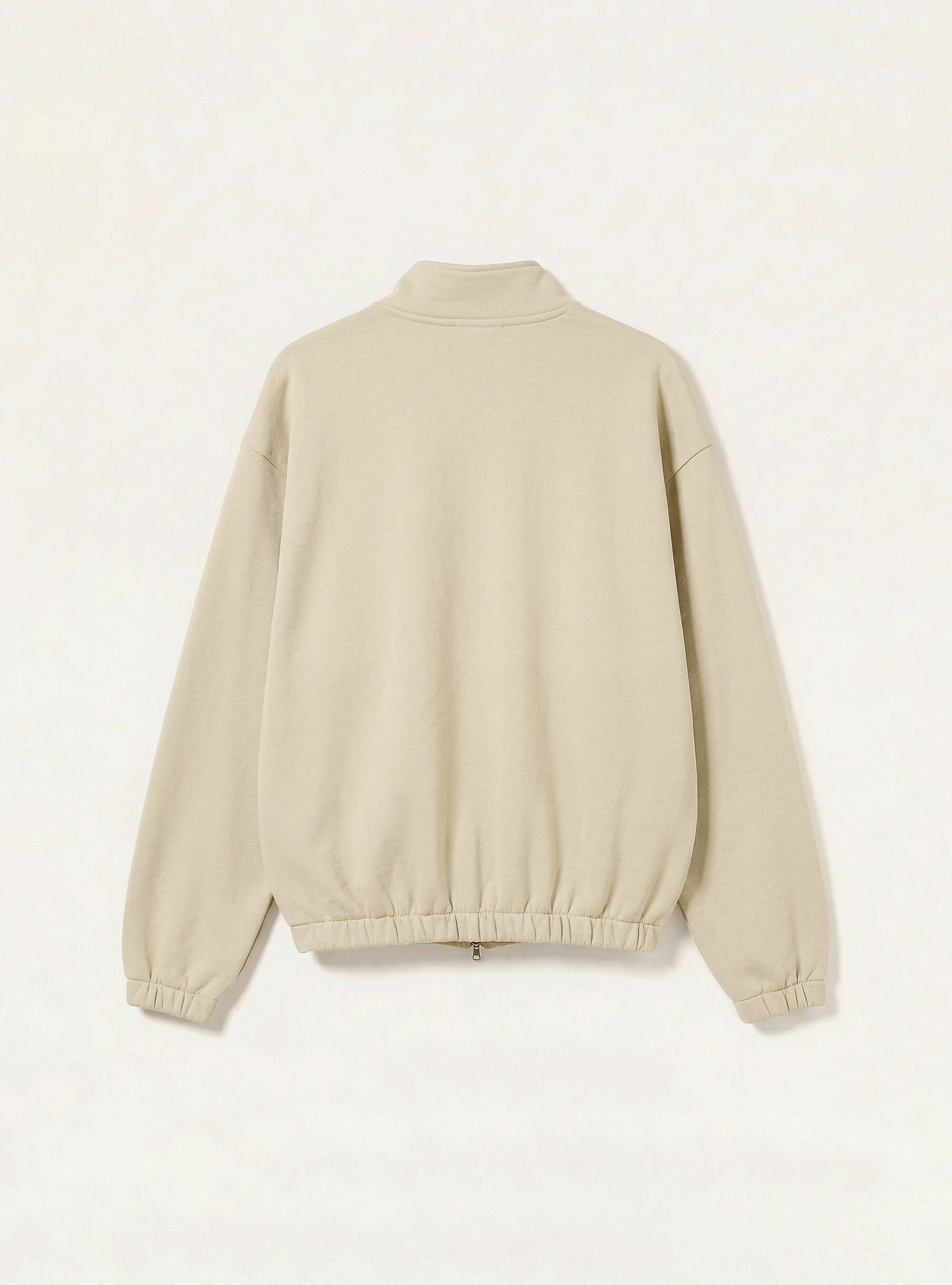 Cardigan in felpa mezzo collo, BG3 BEIGE LIGHT