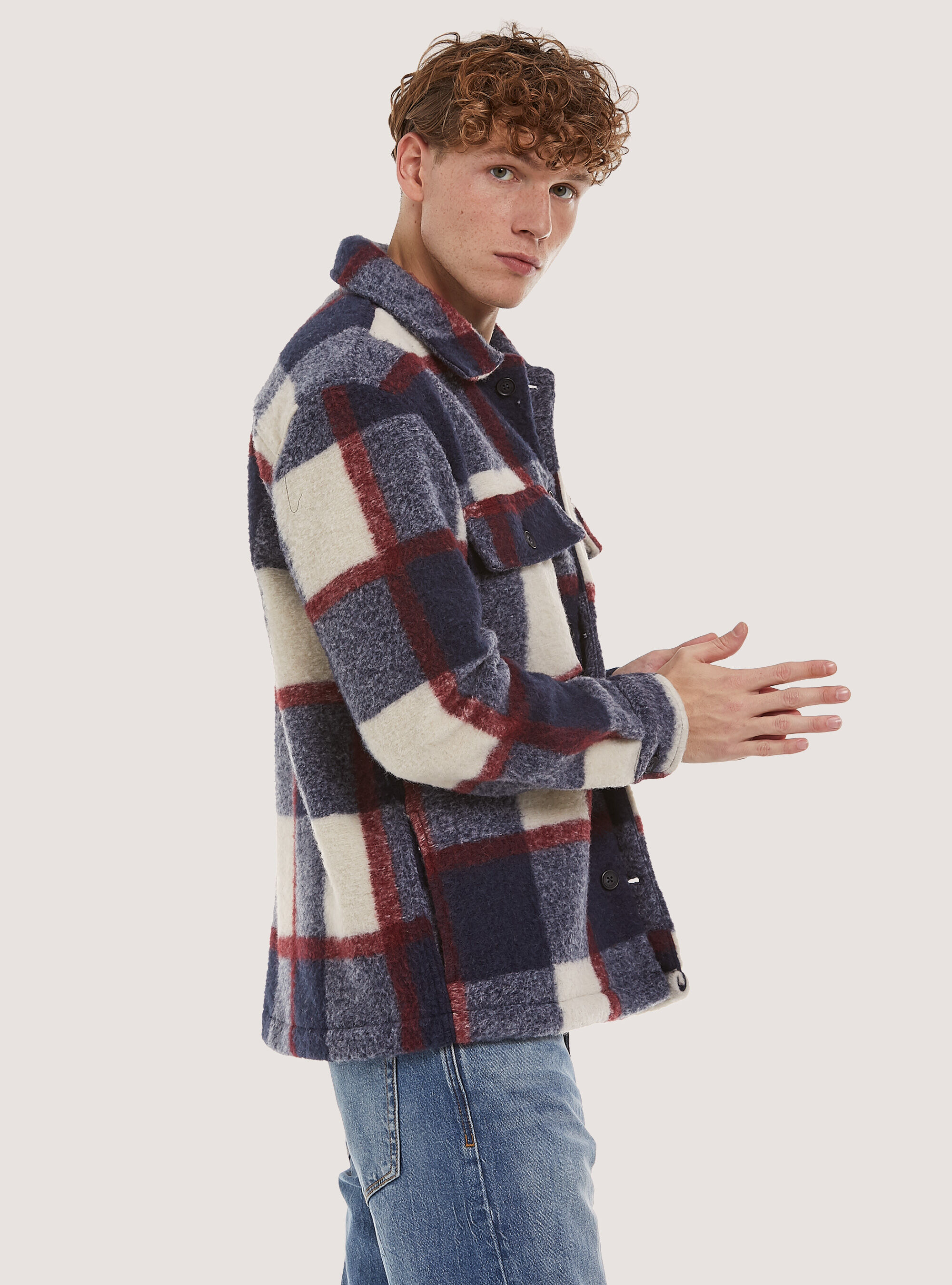 Giacca camicia a new arrivals quadri