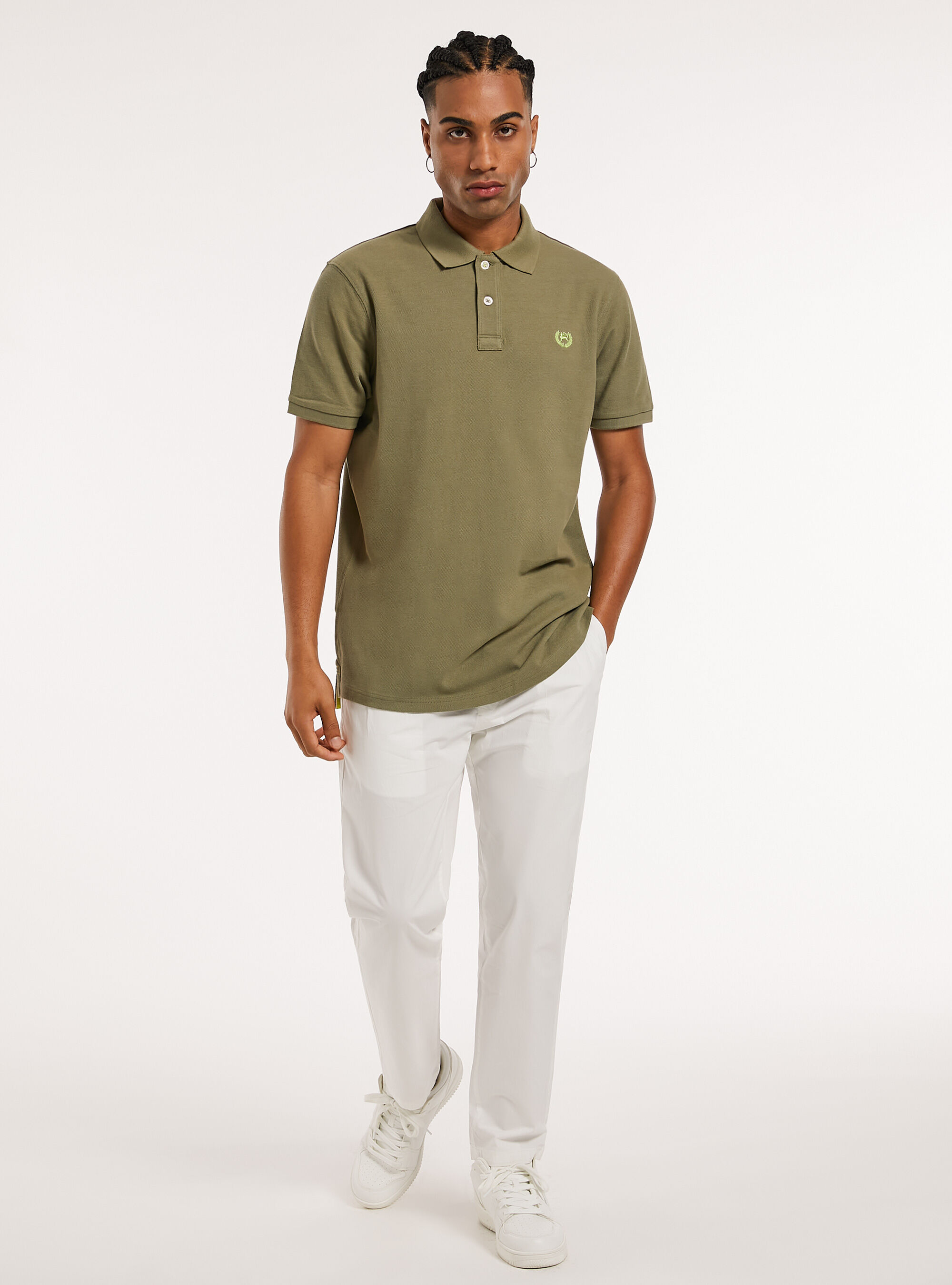 Polo in cotone piquet con ricamo Alcott Polo Uomo