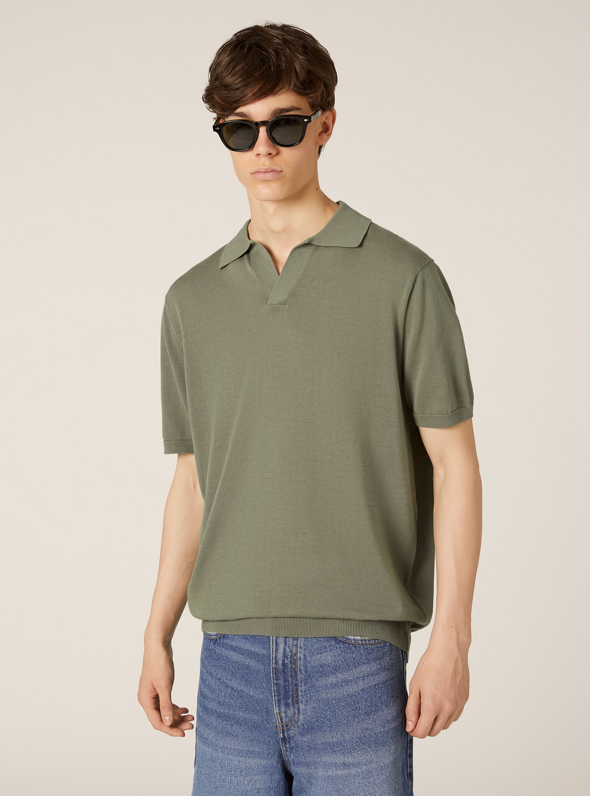 Pullover with polo neck, KY3 KAKY LIGHT