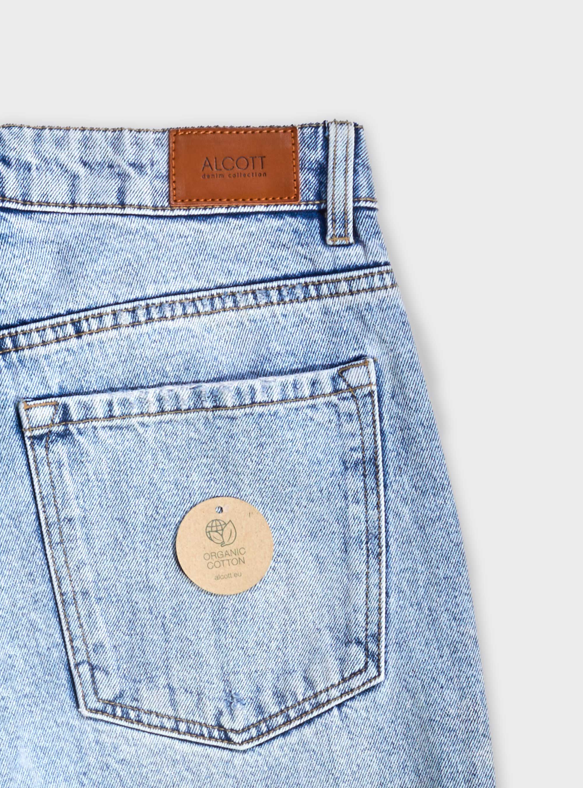 Jean mom fit en coton bio, C272 BLUE