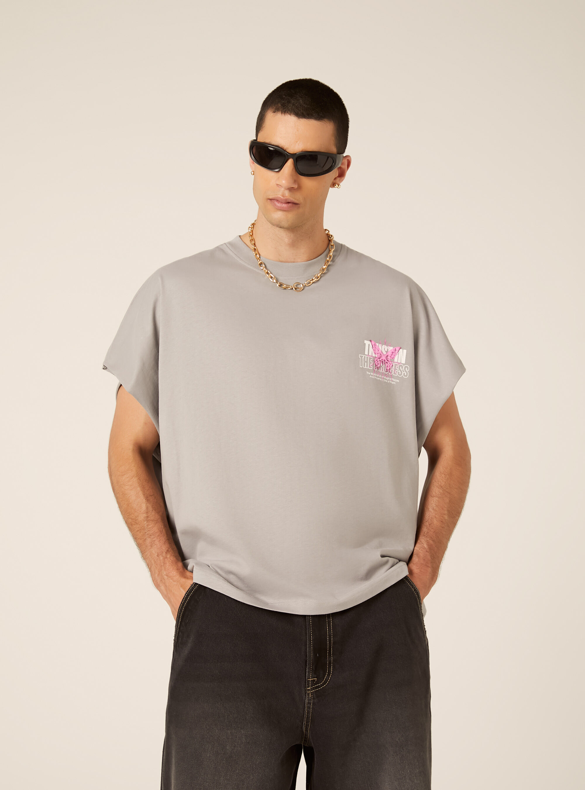 Canotta con stampa boxy fit